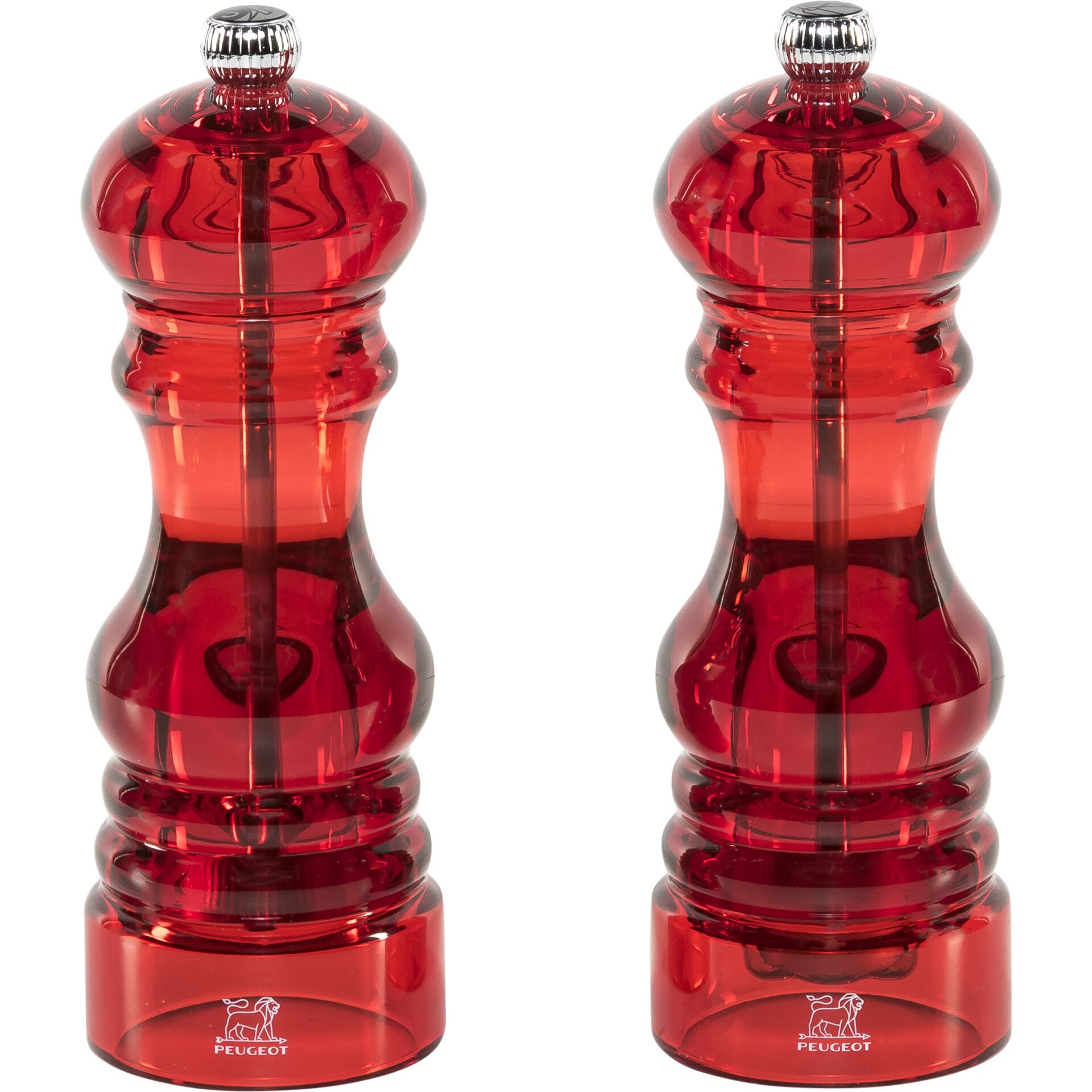 Mühle, Salzmühle, Rot, Glas, Doppelset