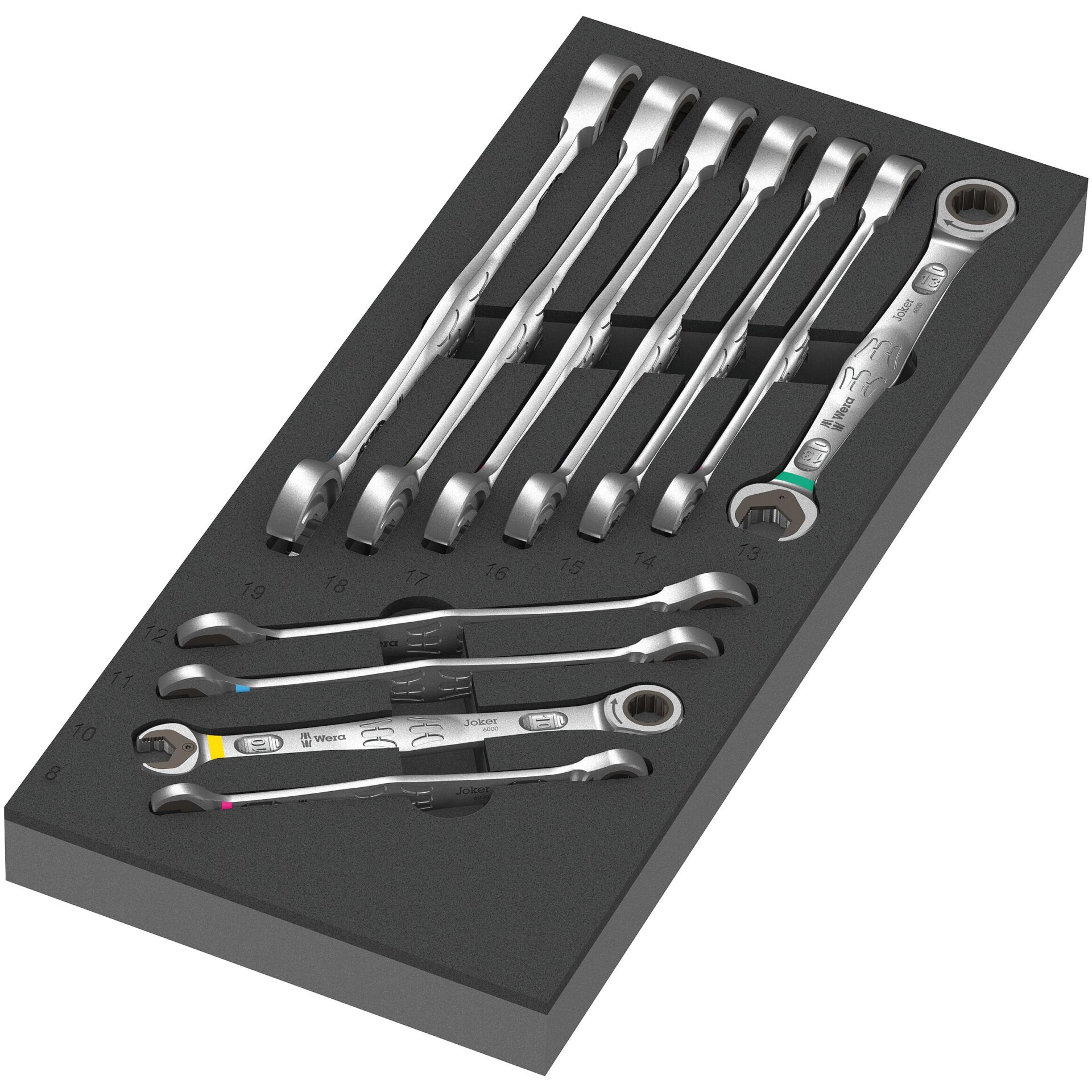 Schraubenschlüssel-Set, Maulschlüssel, Werkzeugset, Chromstahl, Feder-Sicherungsschuhe