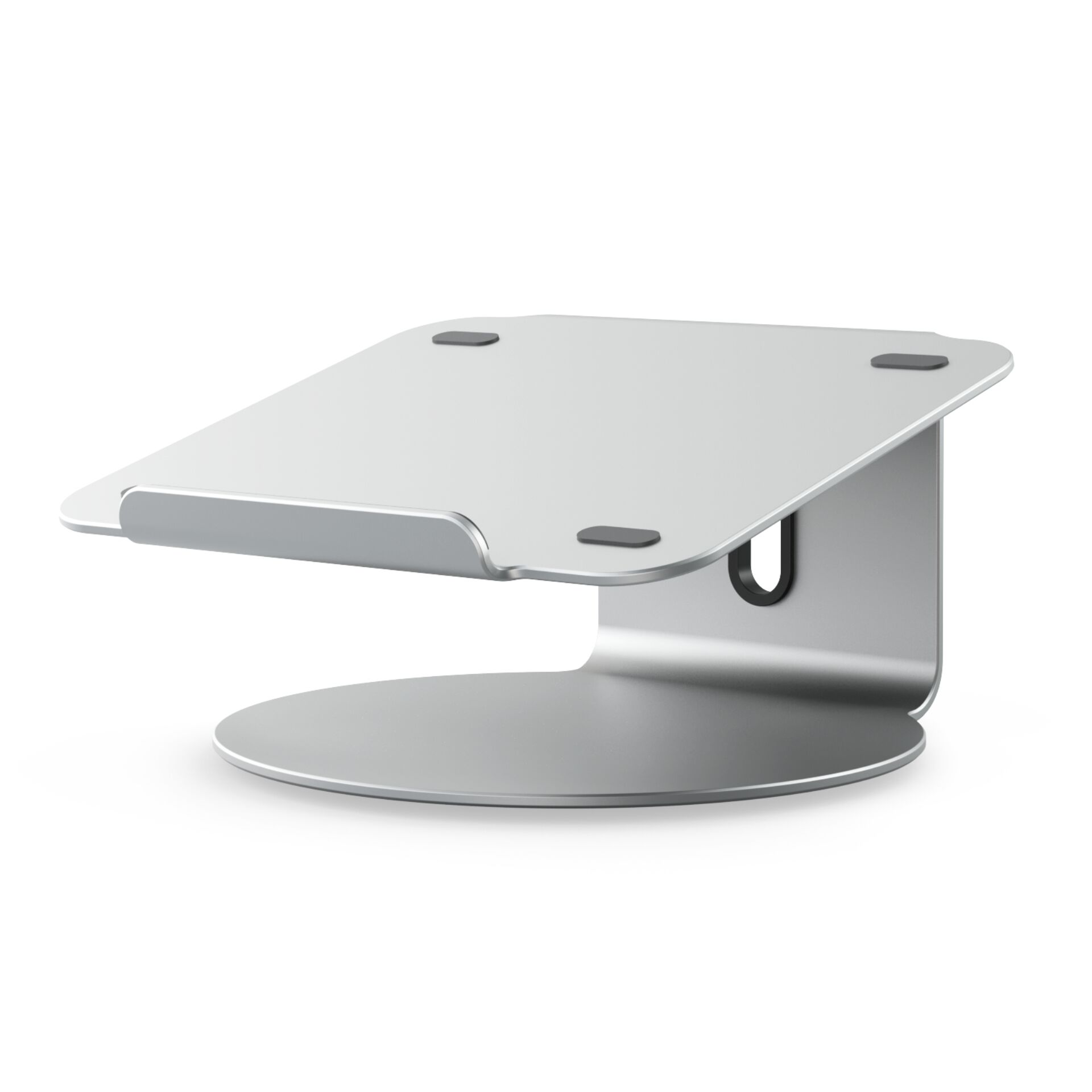 Laptop-Ständer, Schreibtischzubehör, Verstellbarer Ständer, Metall, Silber