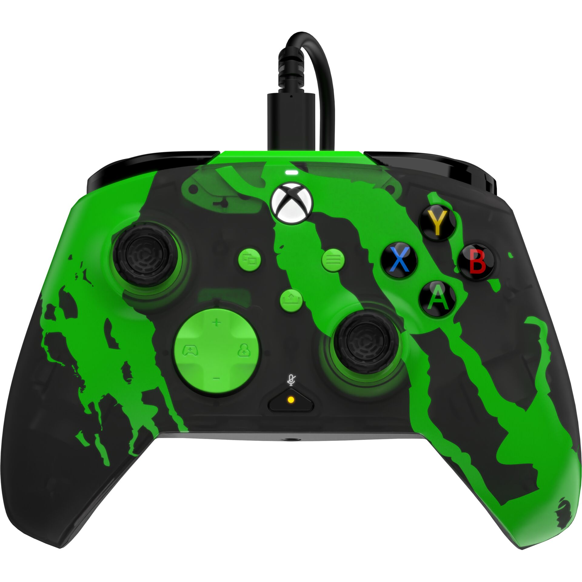 Gamepad, Controller, Kabelgebunden, Grün-schwarz Tarnung, Xbox