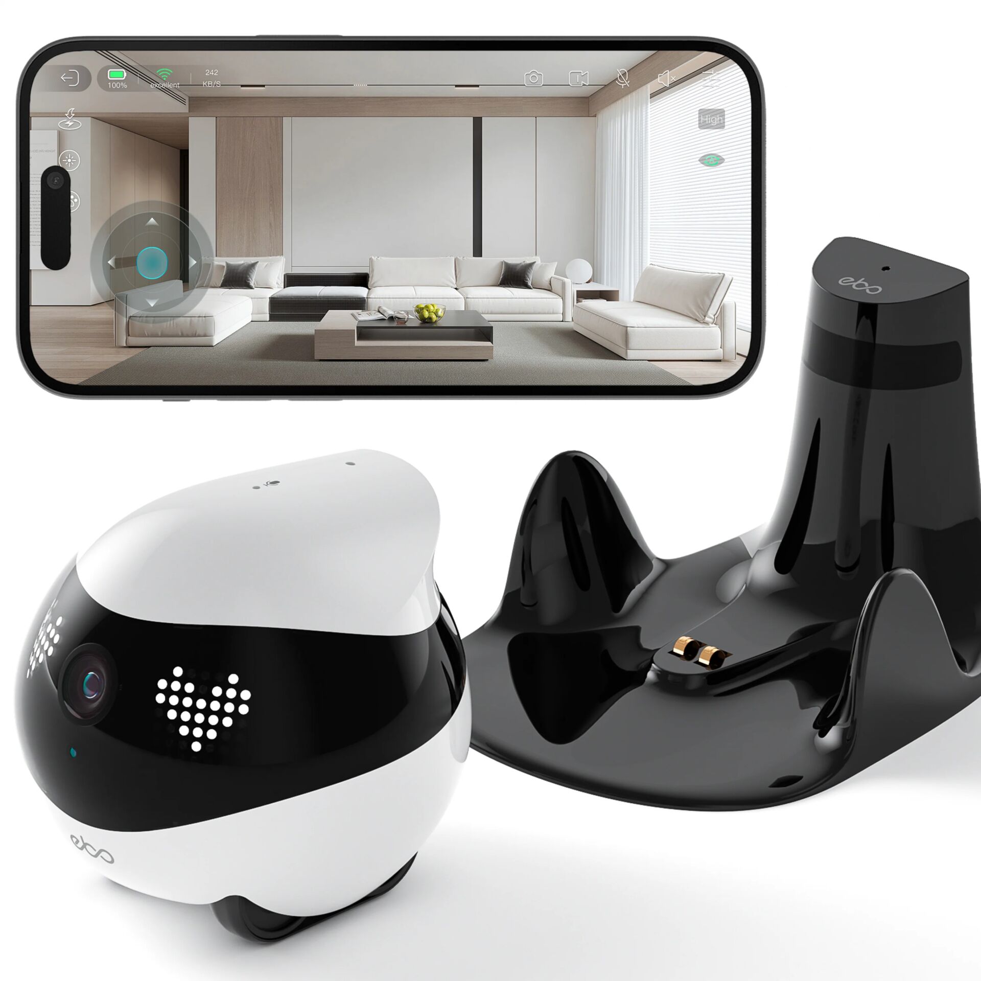 Robot, Robotik-Kamera, Saugroboter, VR-Controller, Smartphone-Halterung