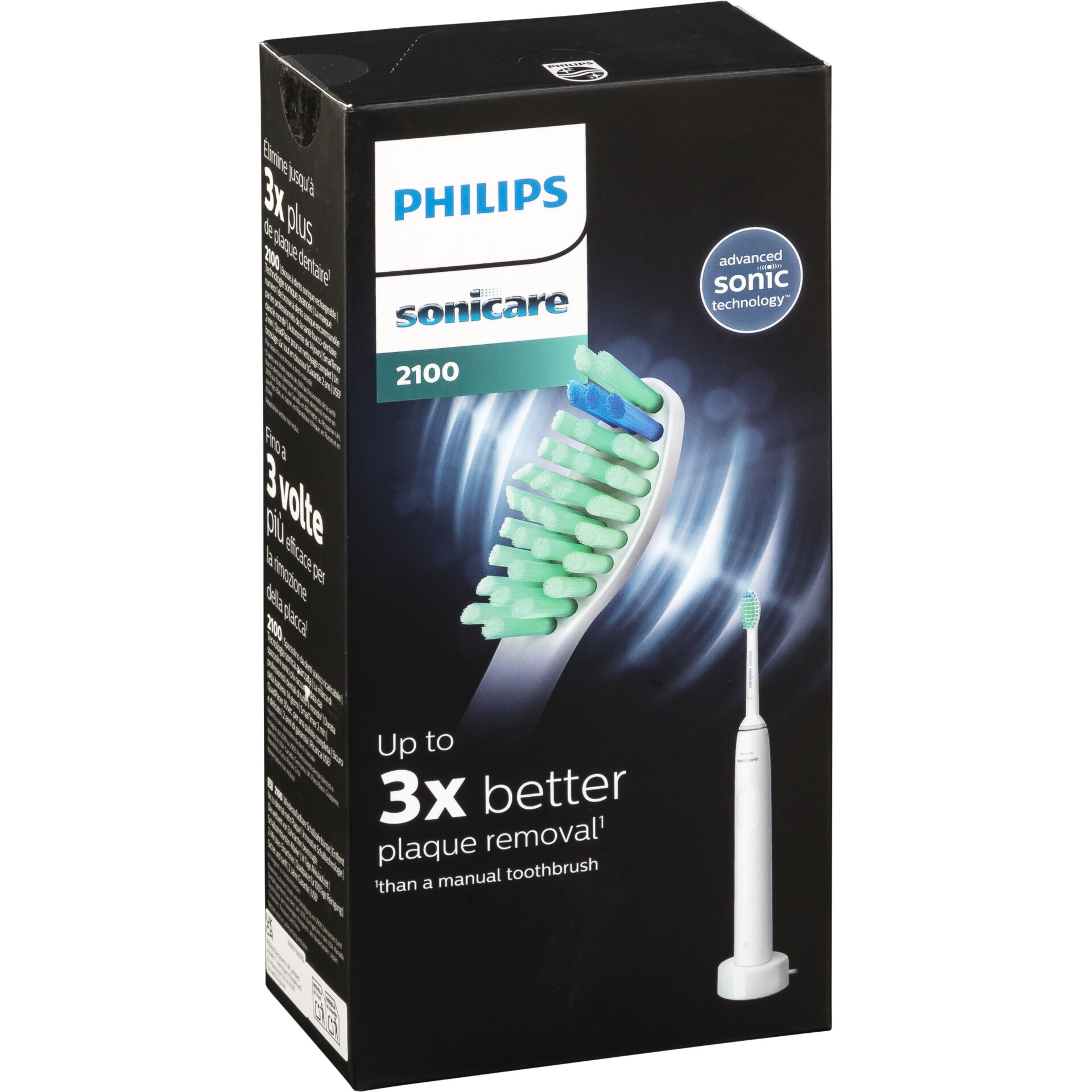 Elektrische Zahnbürste, Sonicare, Aufsteckbürsten, Schallzahnbürste, Grün-Blauborsten