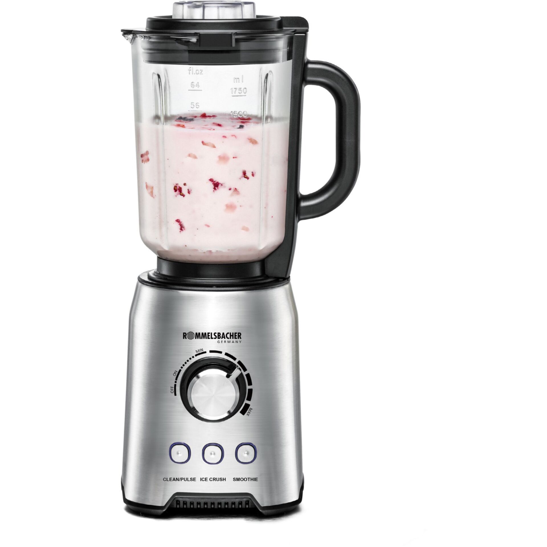 Mixer, Standmixer, Glasbehälter, Edelstahl, Bedienfeld