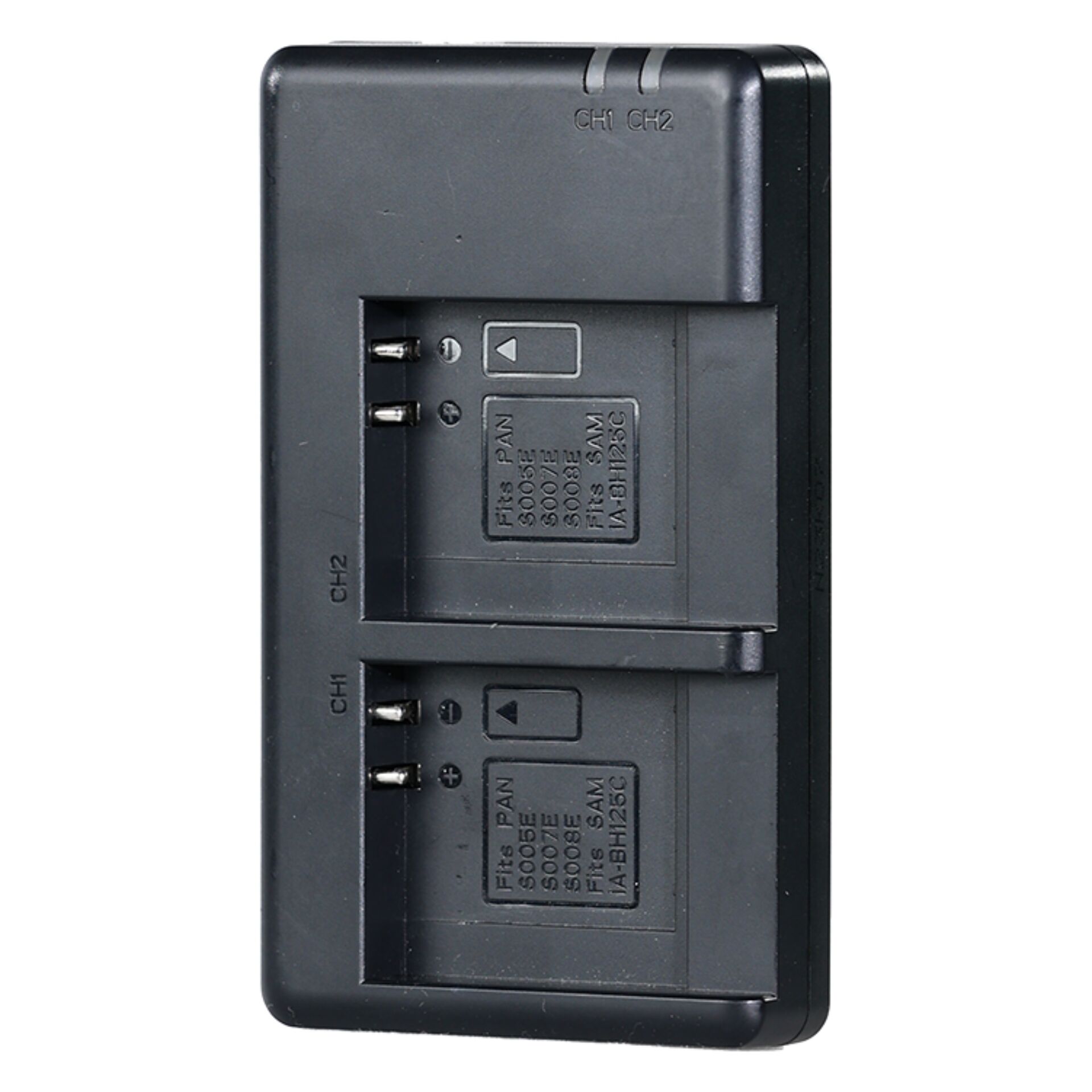 Batterieladegerät, Doppelfach, Li-Ion, Schwarz, Adapter