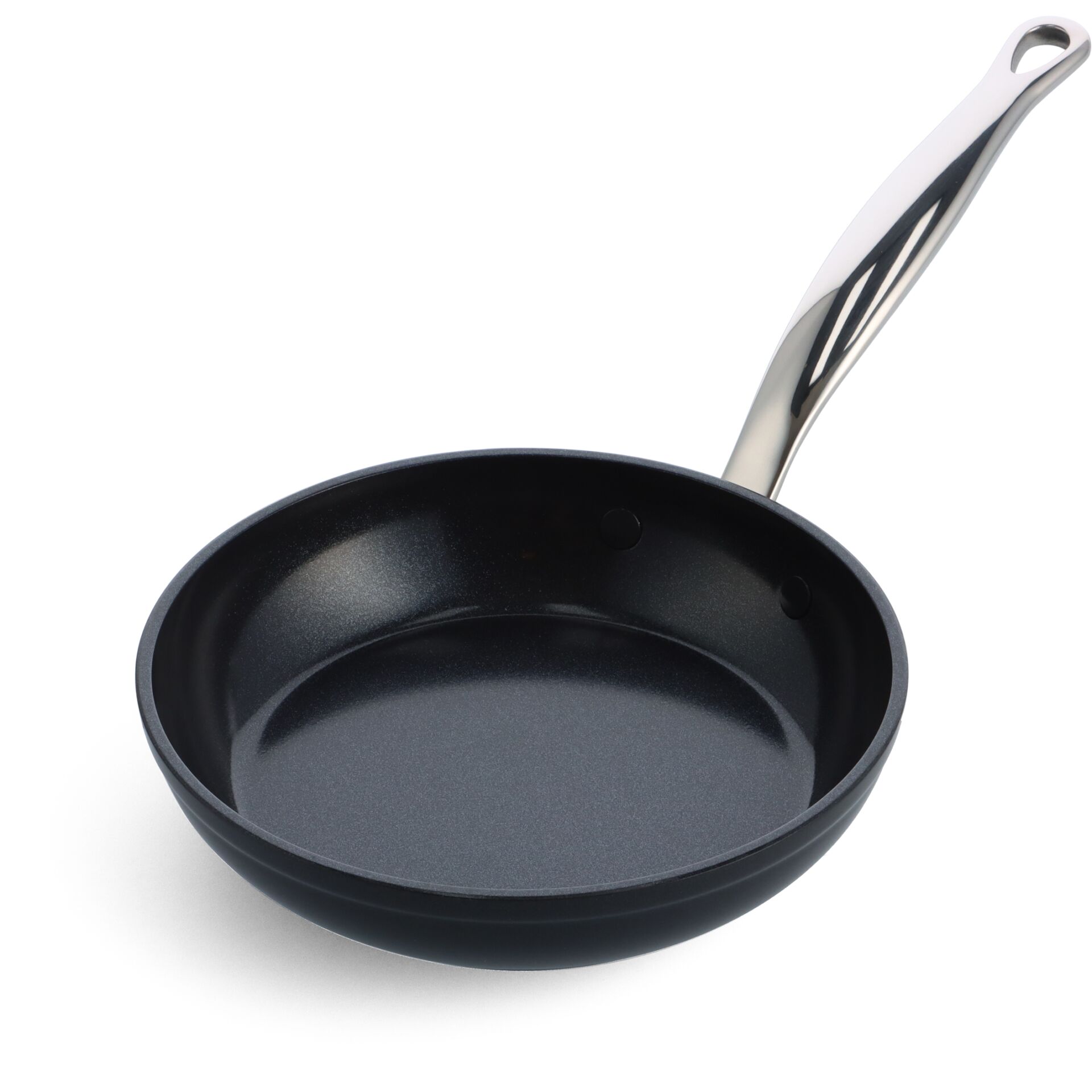 Bratpfanne, Antihaft, Non-Stick, Stielpfanne, Silberner Griff
