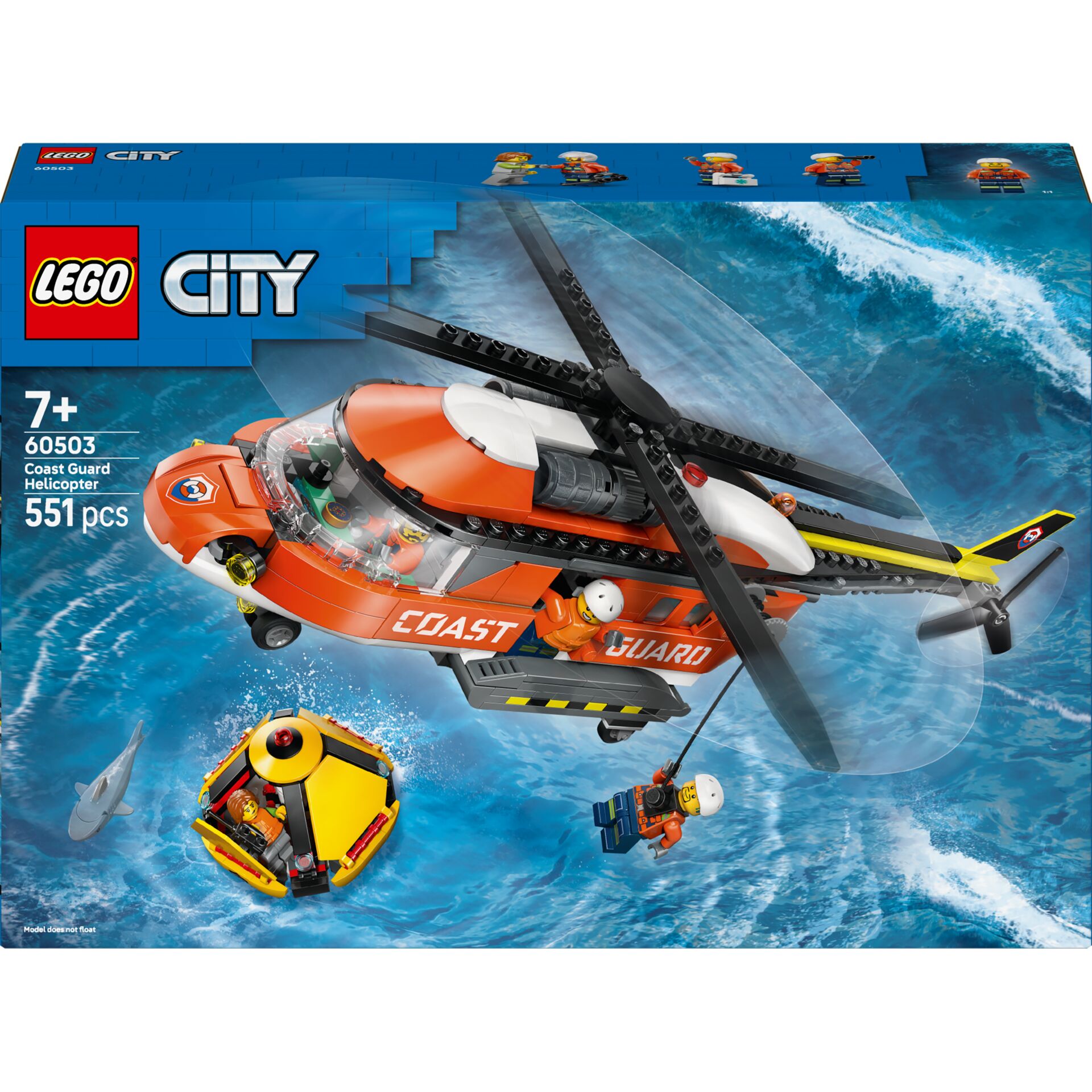 Coast Guard, Hubschrauber, See, Boot, LEGO City Hubschrauber