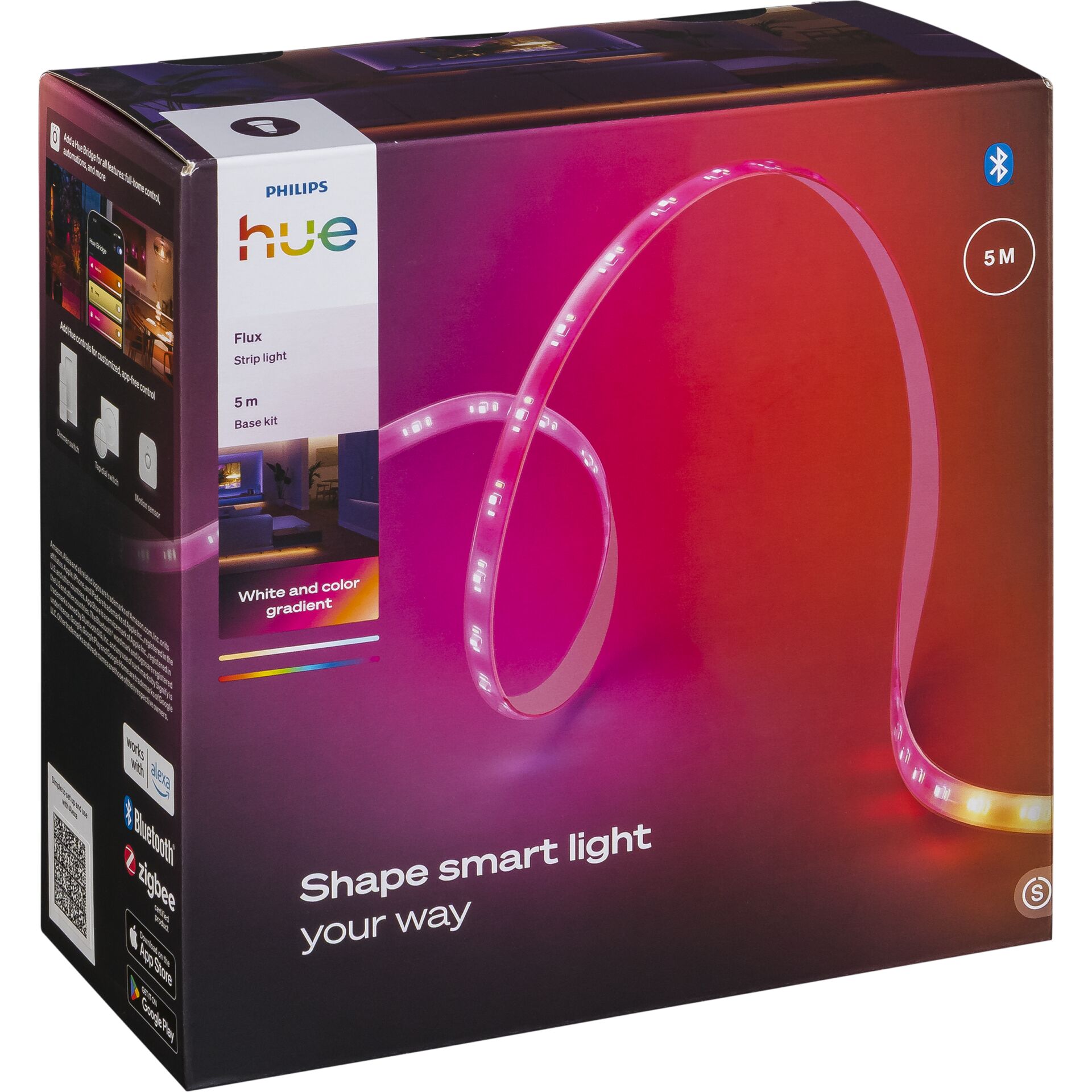 LED-Streifen, RGB, 5 m, Philips Hue, Form smart light
