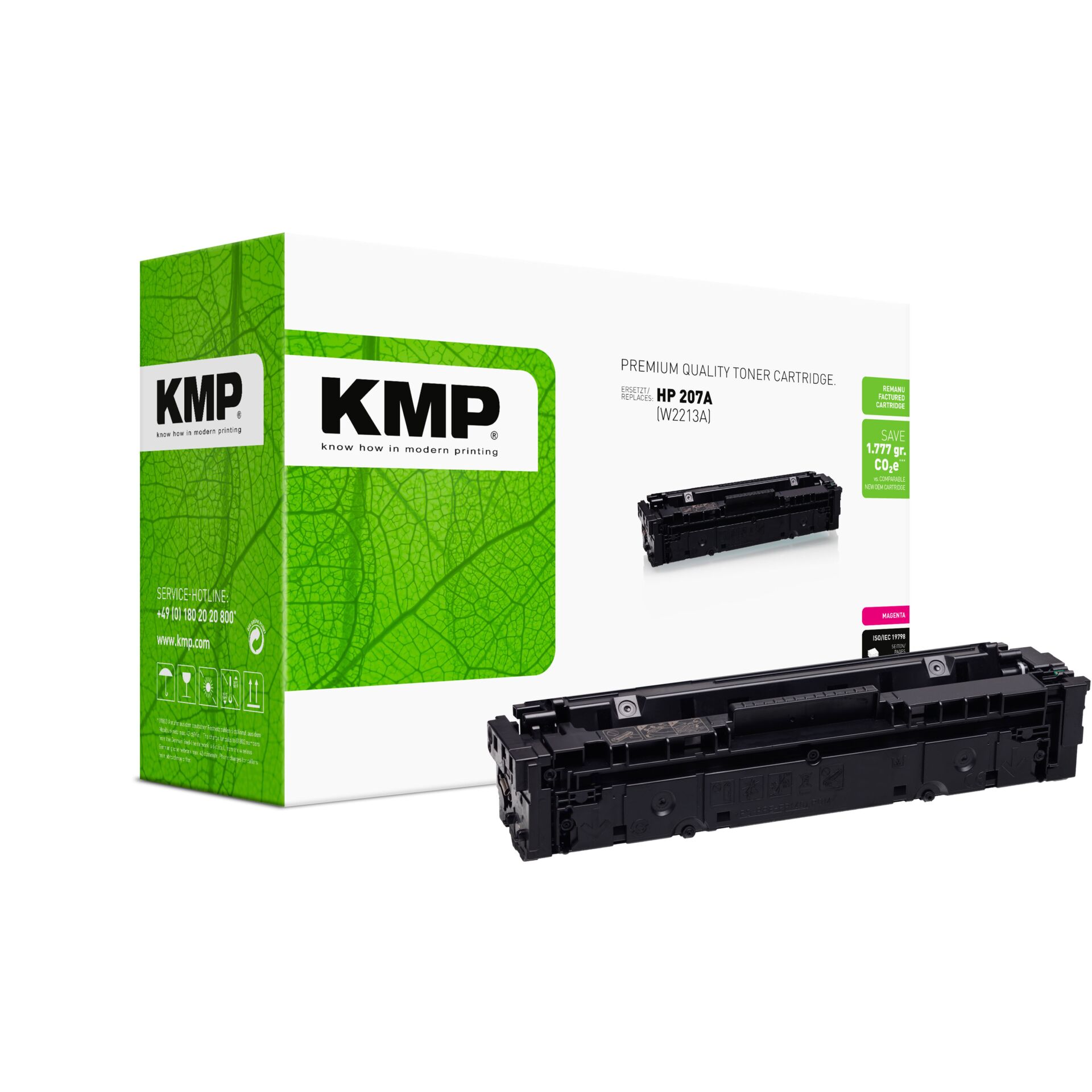 Toner, Tonerpatrone, HP 207A, Lasertoner, KMP, Toner, Kassette, HP-kompatibel, Schwarze Patrone, Druckerzubehör