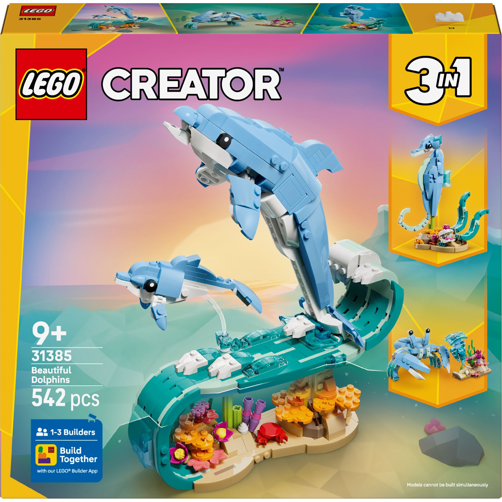 Delphin, Meer, Ozean, LEGO, Creator 3-in-1