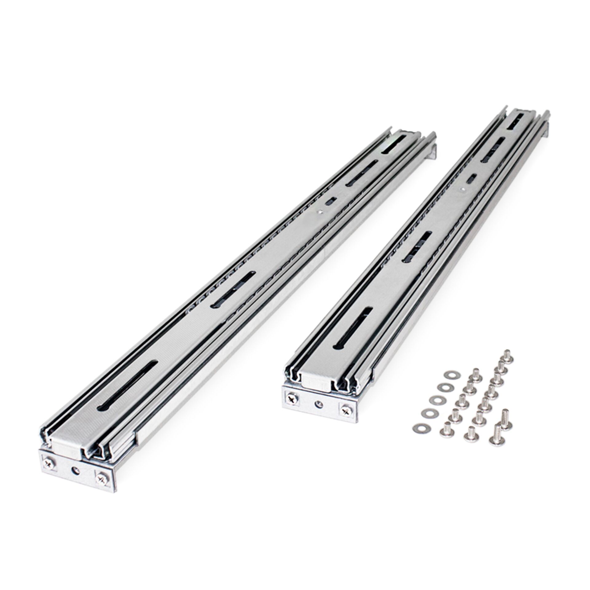 Schubladenschienen, Auszugsschienen, Metall, Schraubenset, Verstellbar