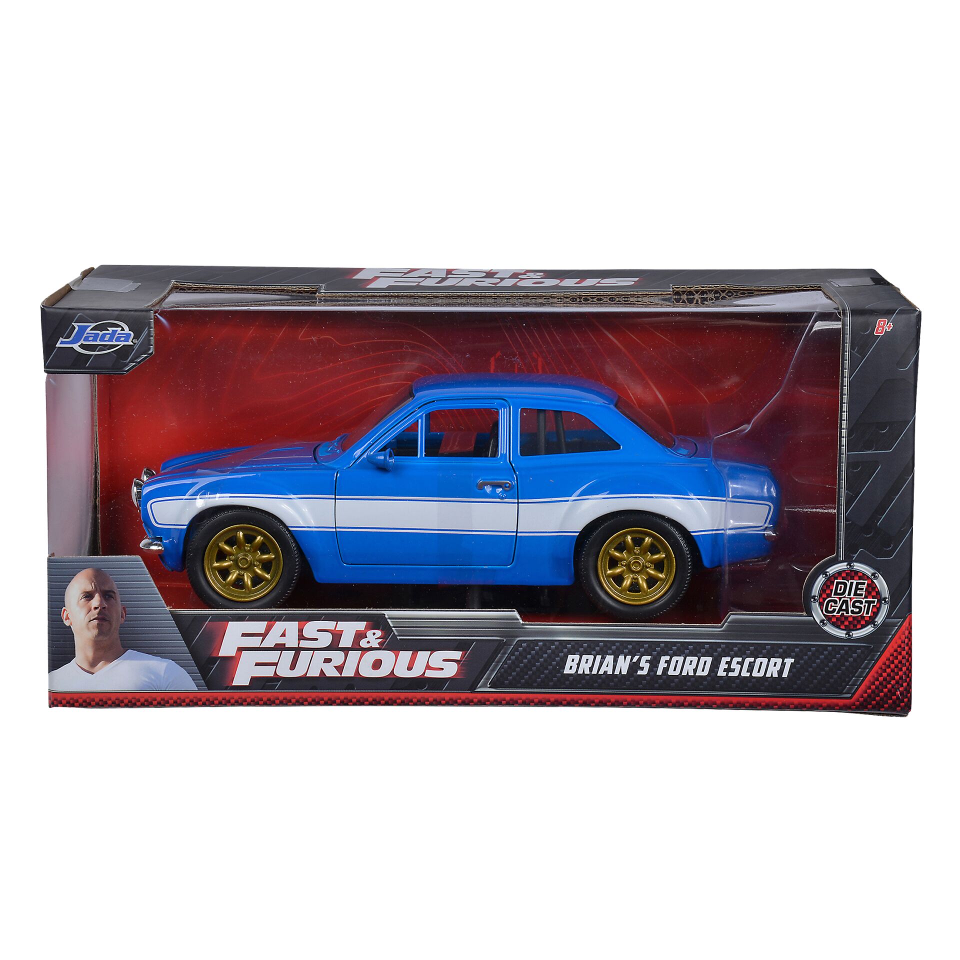 Modelauto, Sportwagen, Blau, Goldene Felgen, Bausatz