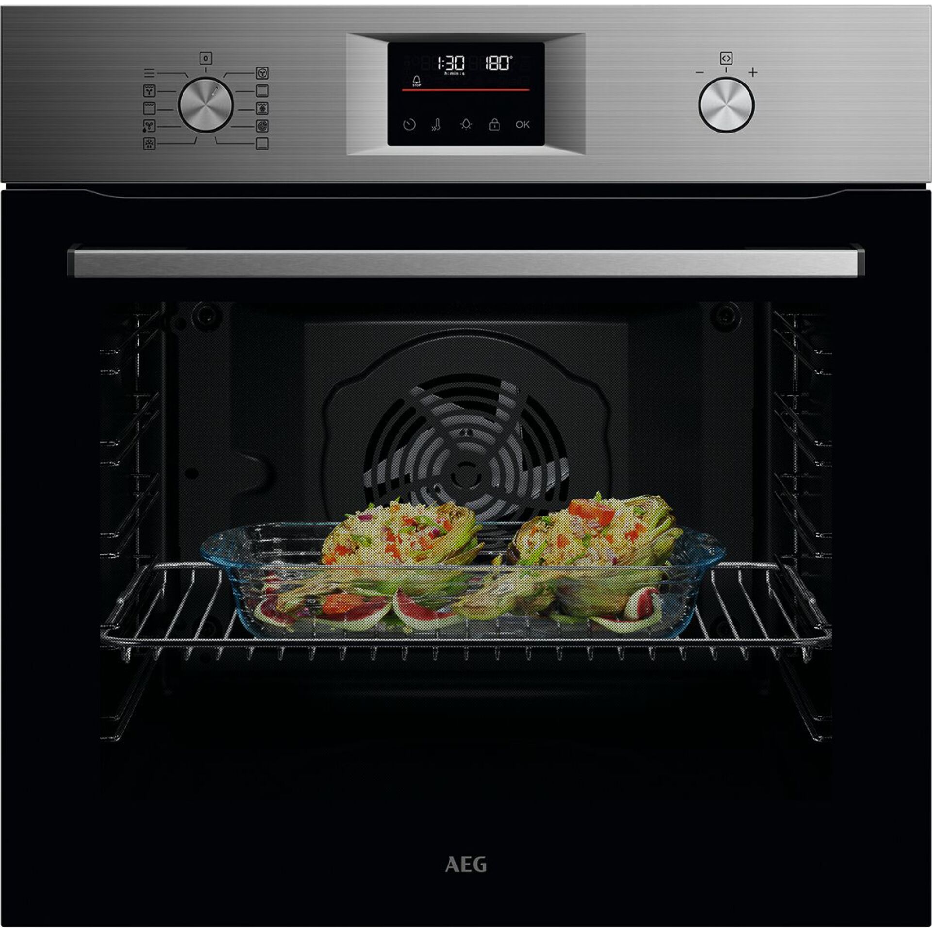 ofen, backofen, edelstahl, glasfront, grill