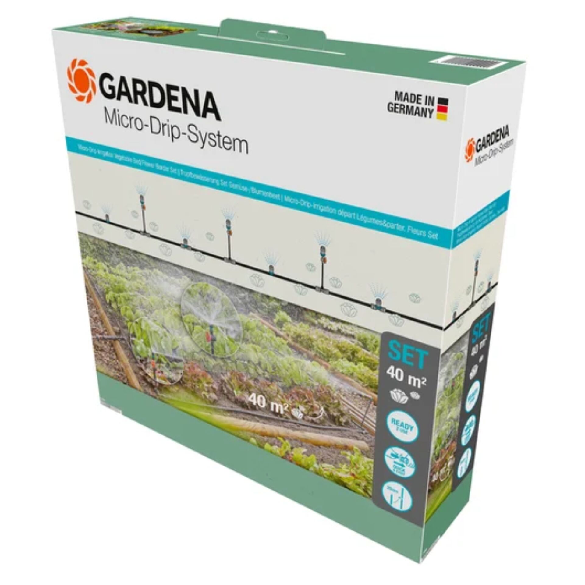 Kiste, Gartenbewässerung, Micro-Drip-System, 40 m, Set, Luftbild?
