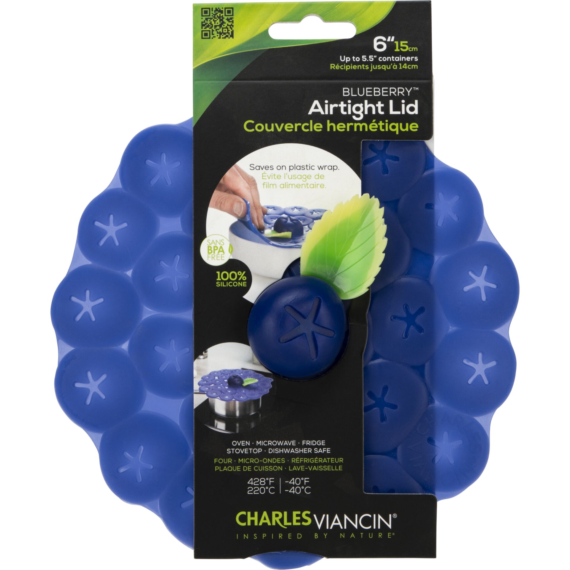 Airtight lid, Blueberry, Silicone, Spülmaschinenfest, Küchenzubehör