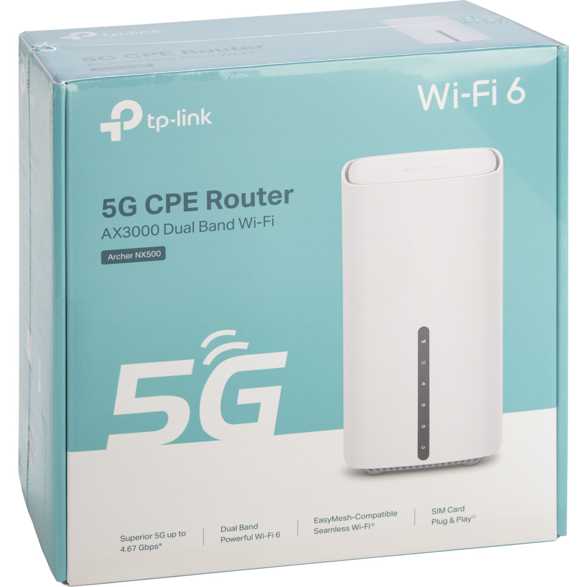5G Router, Wi-Fi 6, TP-Link, AX3000 Dual Band, Archer NX500