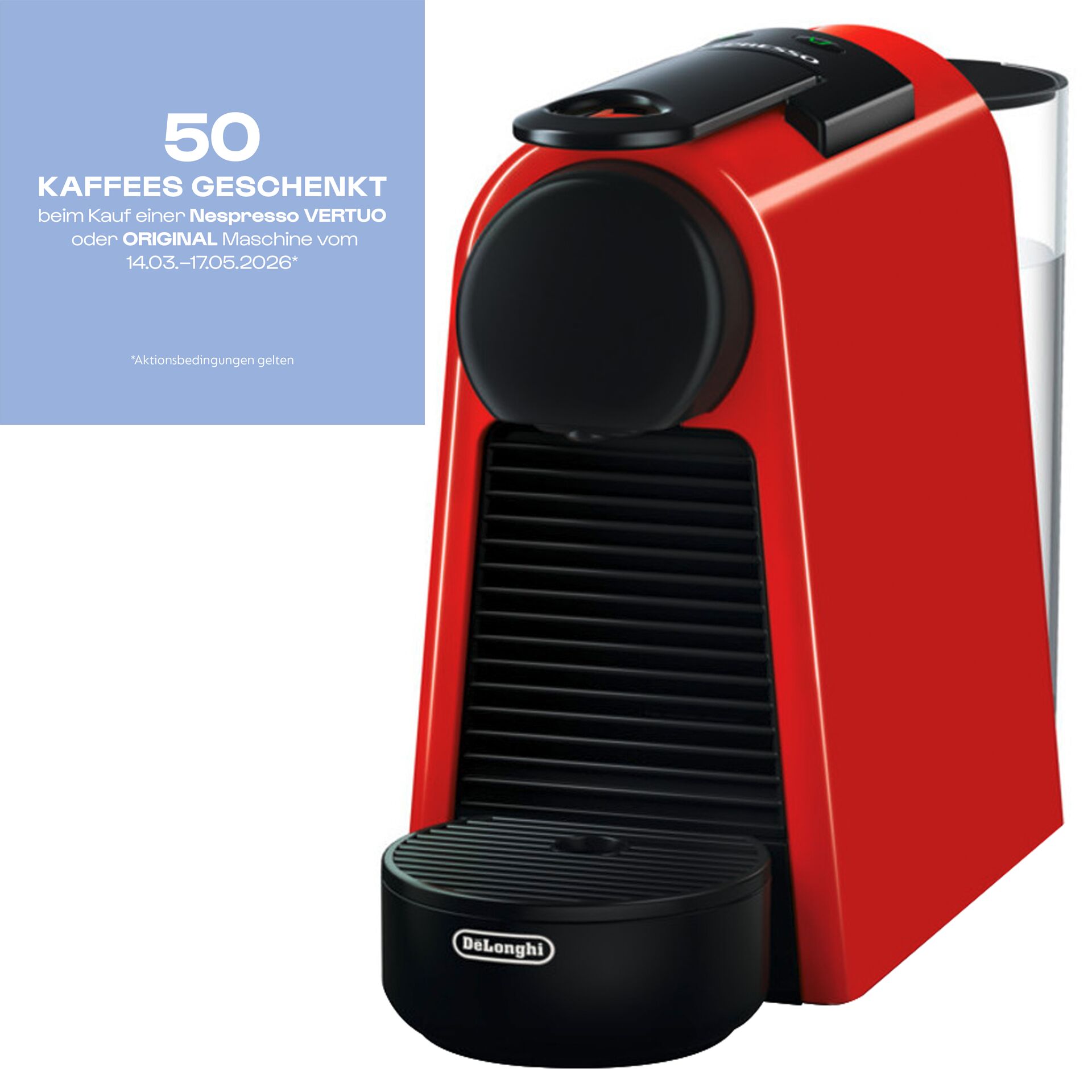 Pokal, Pokal, Kaffeemaschine, Maschine, Kapselmaschine, Rot, Gehäuse, Kaffeemaschine, Kapselmaschine, Mini-Kaffee, Rot, DeLonghi