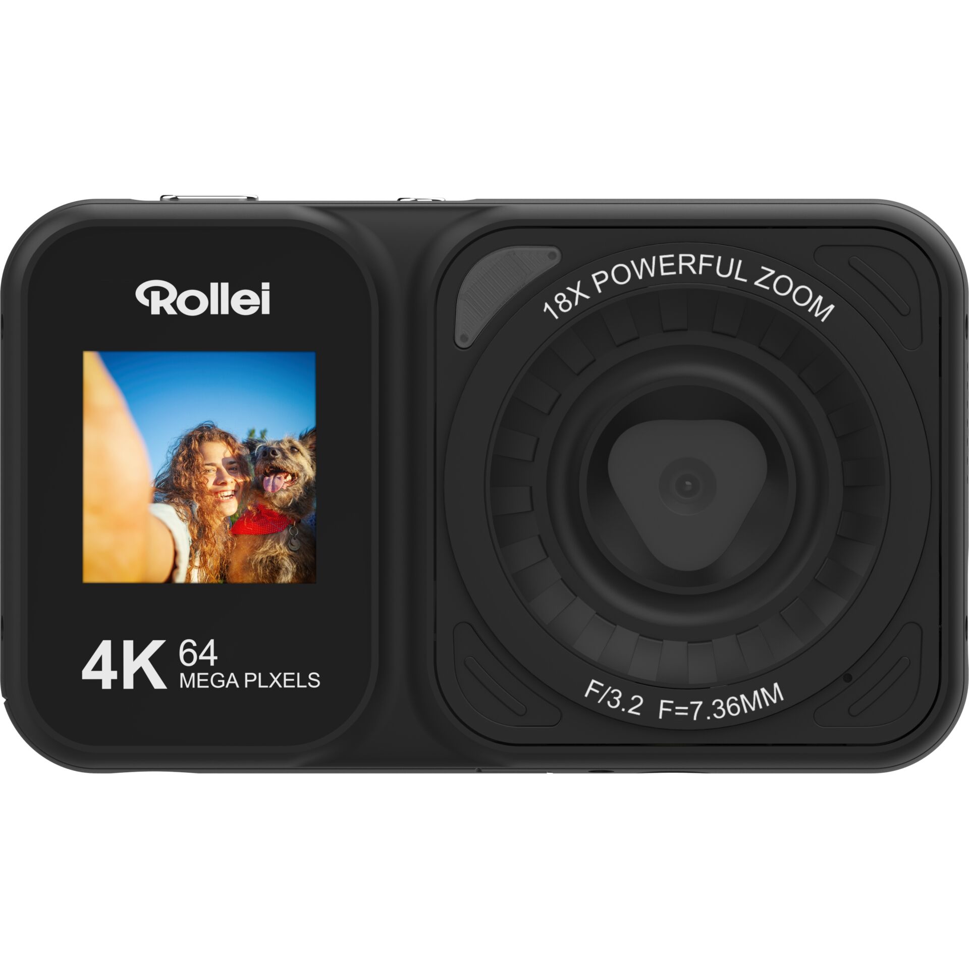 Kamera, Digitale Kamera, Elektronik, Hund, Haustier, 4K, 64MP, Zoom, Kamera, Rollei