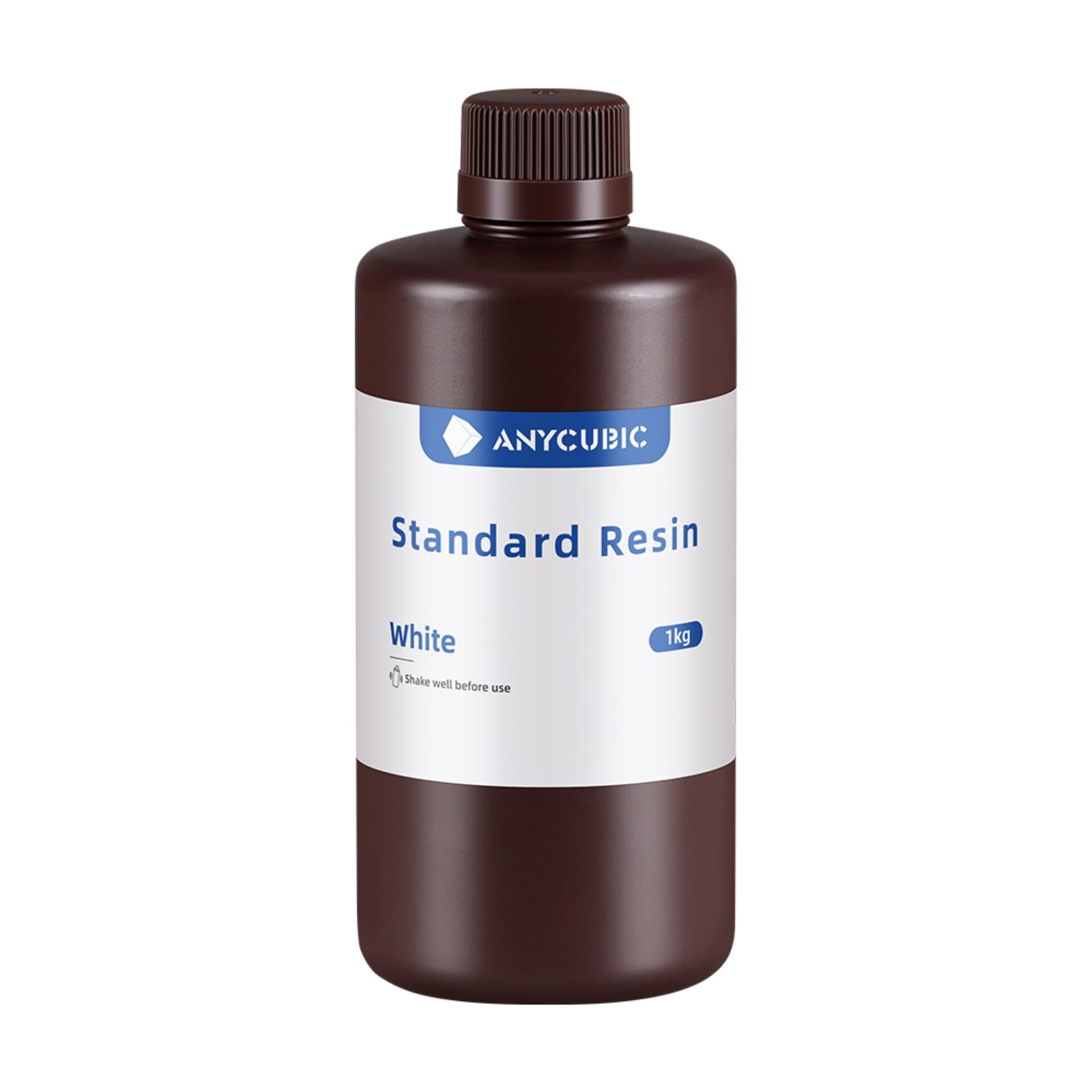 Standard Resin, White, 1kg, Brown bottle, Labelled Anycubic