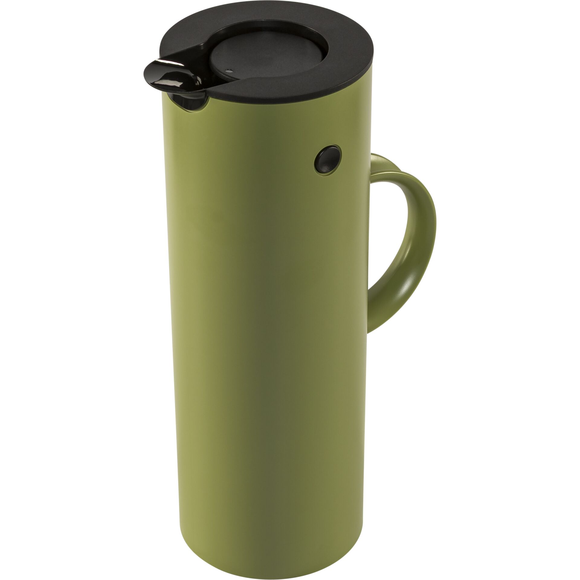 Kaffeekanne, Thermos, Grün, Griff, Deckel aus Kunststoff