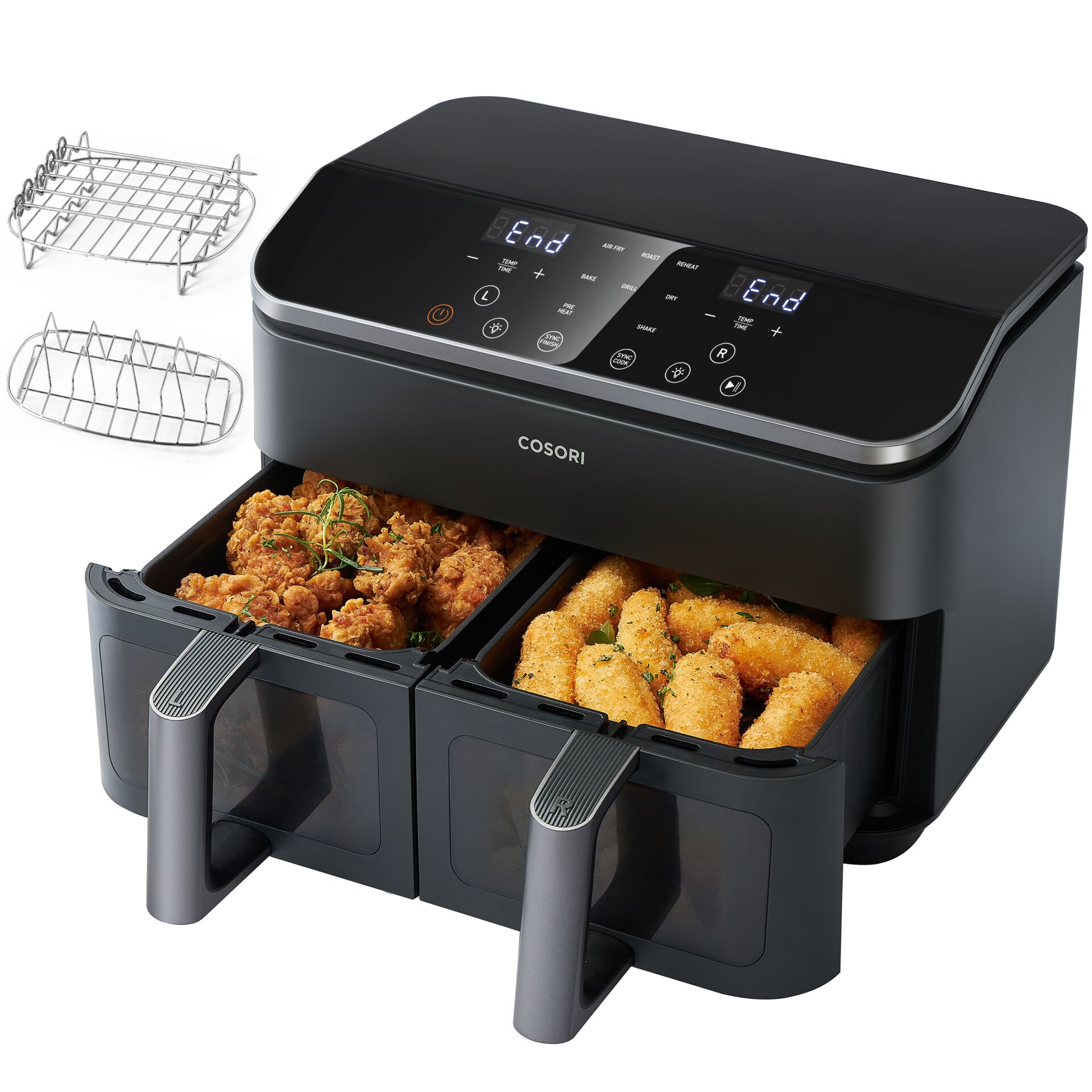 Fritteuse, Airfryer, Korb-Fach, Schnellfrittieren, Anschnittfächer