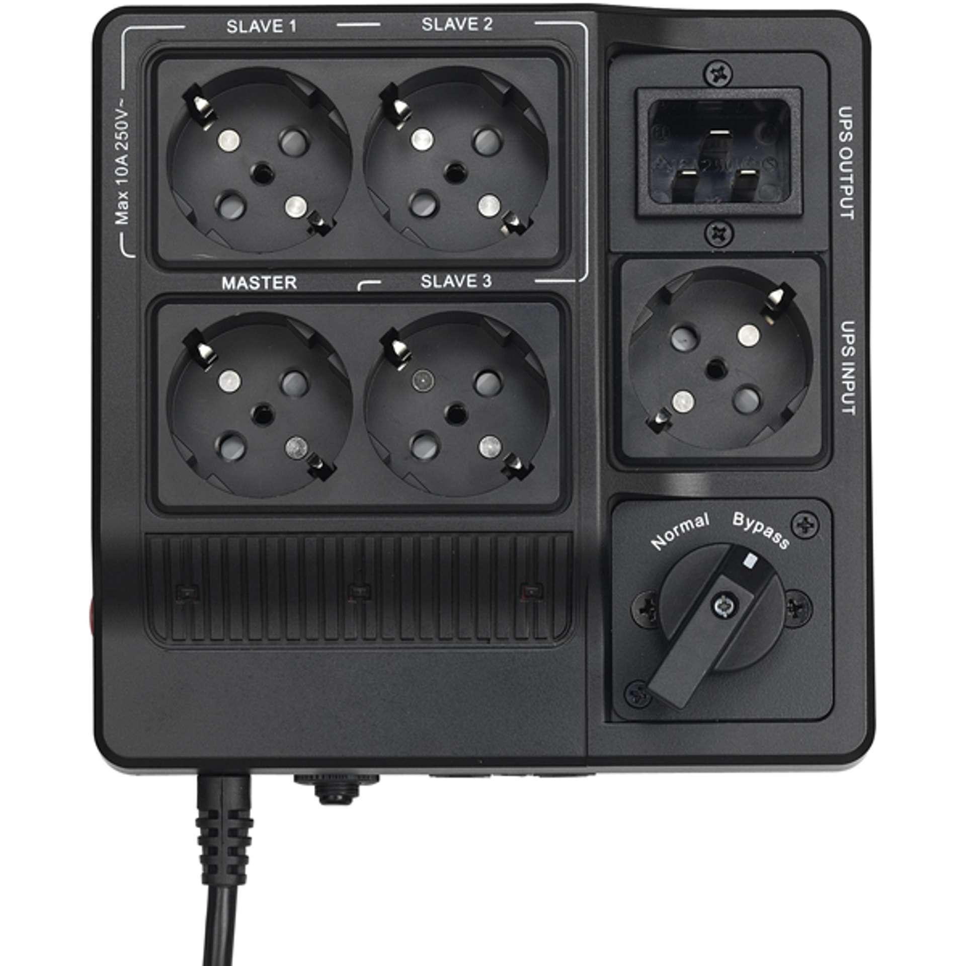 Power strip, Erweiterungsblock, Schuko-Steckdosen, Überspannungsschutz, Geerdete Steckdosen