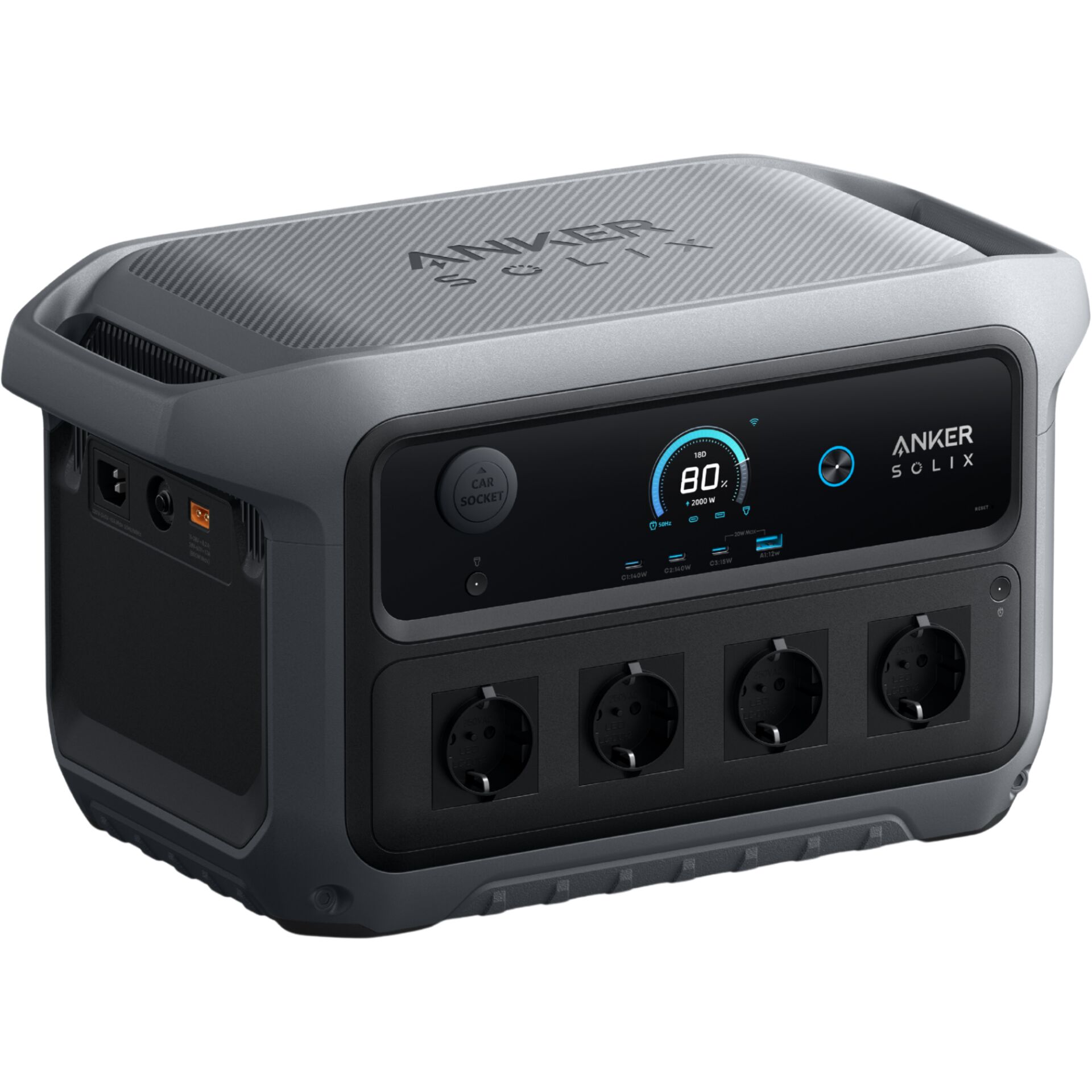power station, portable generator, multisocket, usb ports, digital display