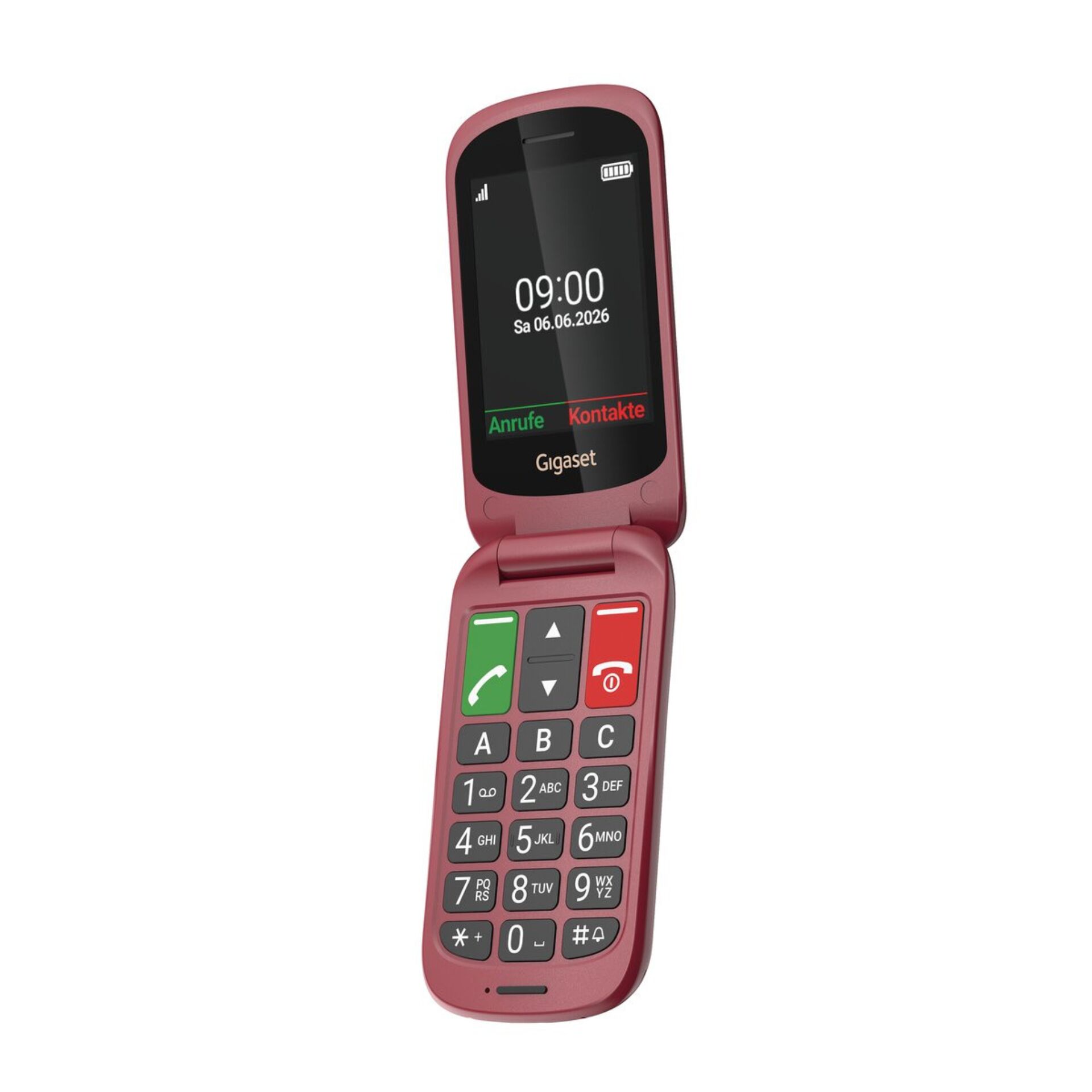 Klapptelefon, Klapphandy, Tastenhandy, Flippphone, rotes Modell