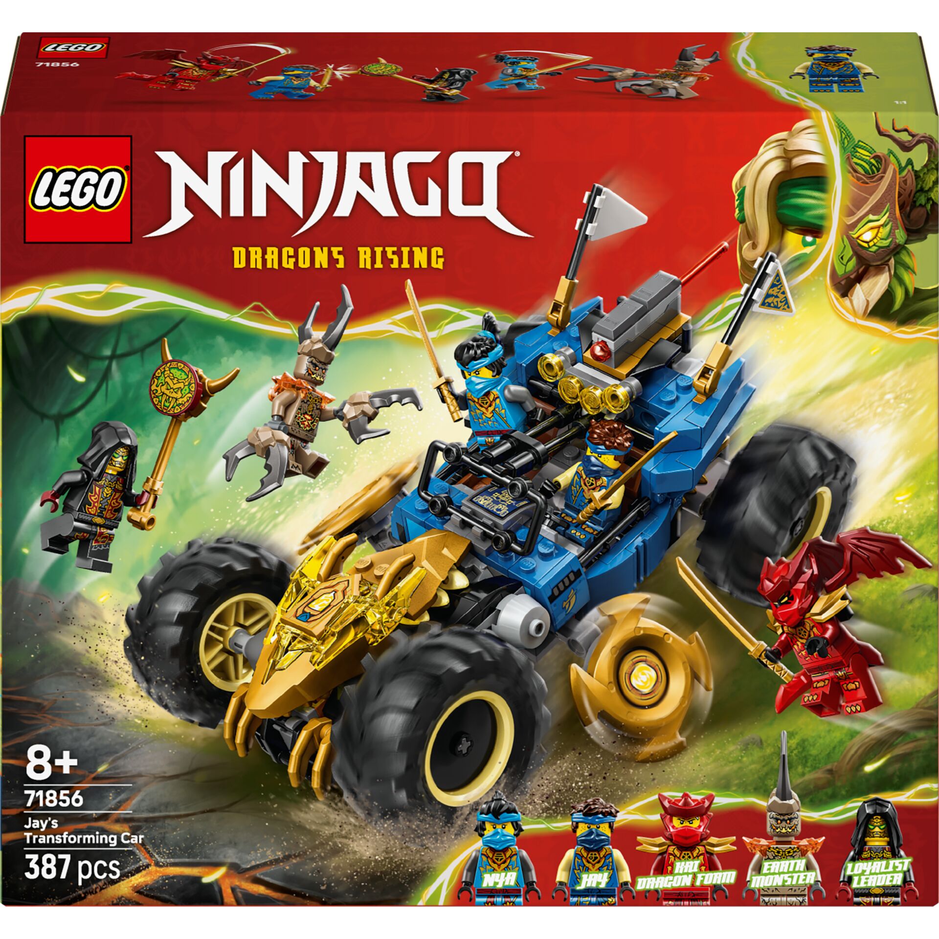 Ninjago, Ninja, Dragonstasc?, Transforming Car, 387 Teile