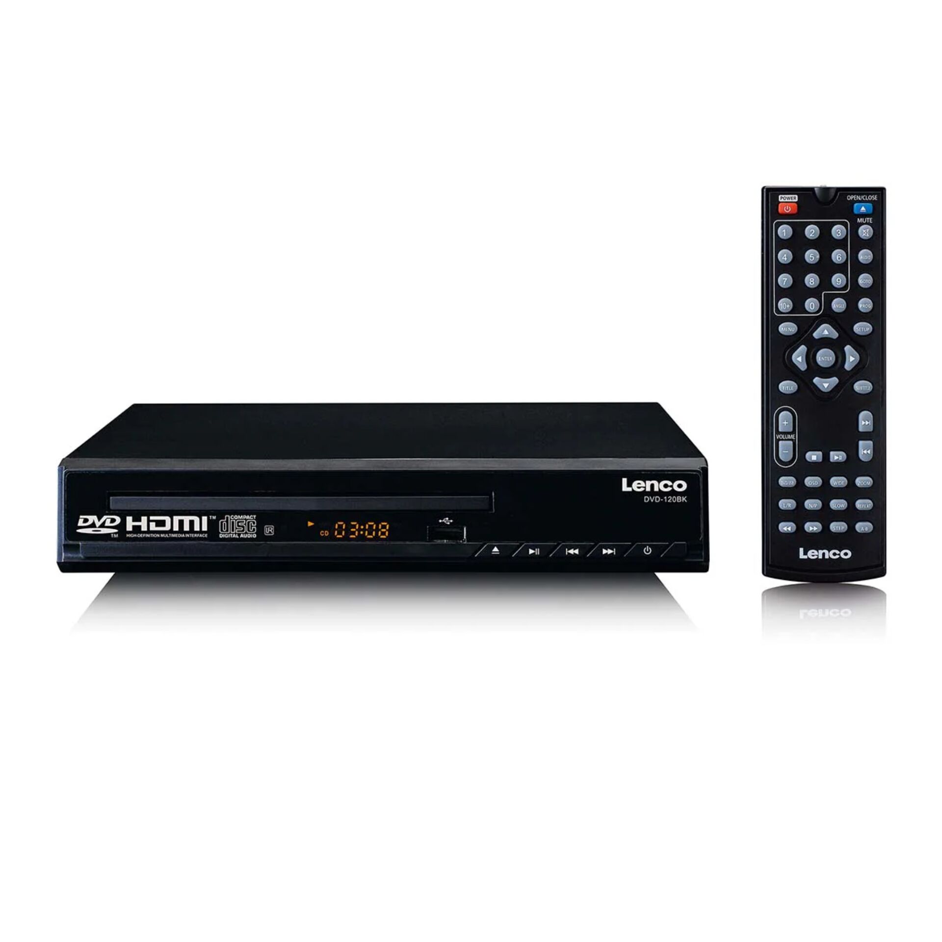 DVD-Player, HDMI, Fernbedienung, Schwarz, Abspielgerät