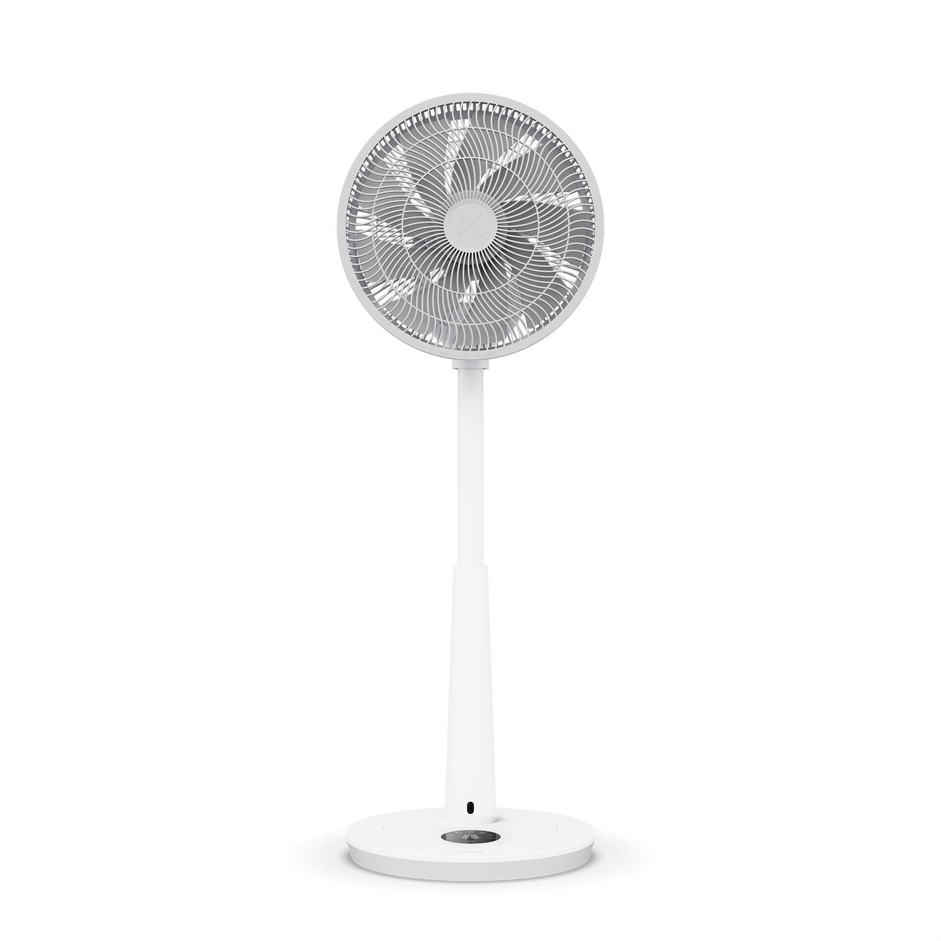 Ventilator, Standventilator, Weiße Farbe, Runde Rost, Drehknopfsteuerung