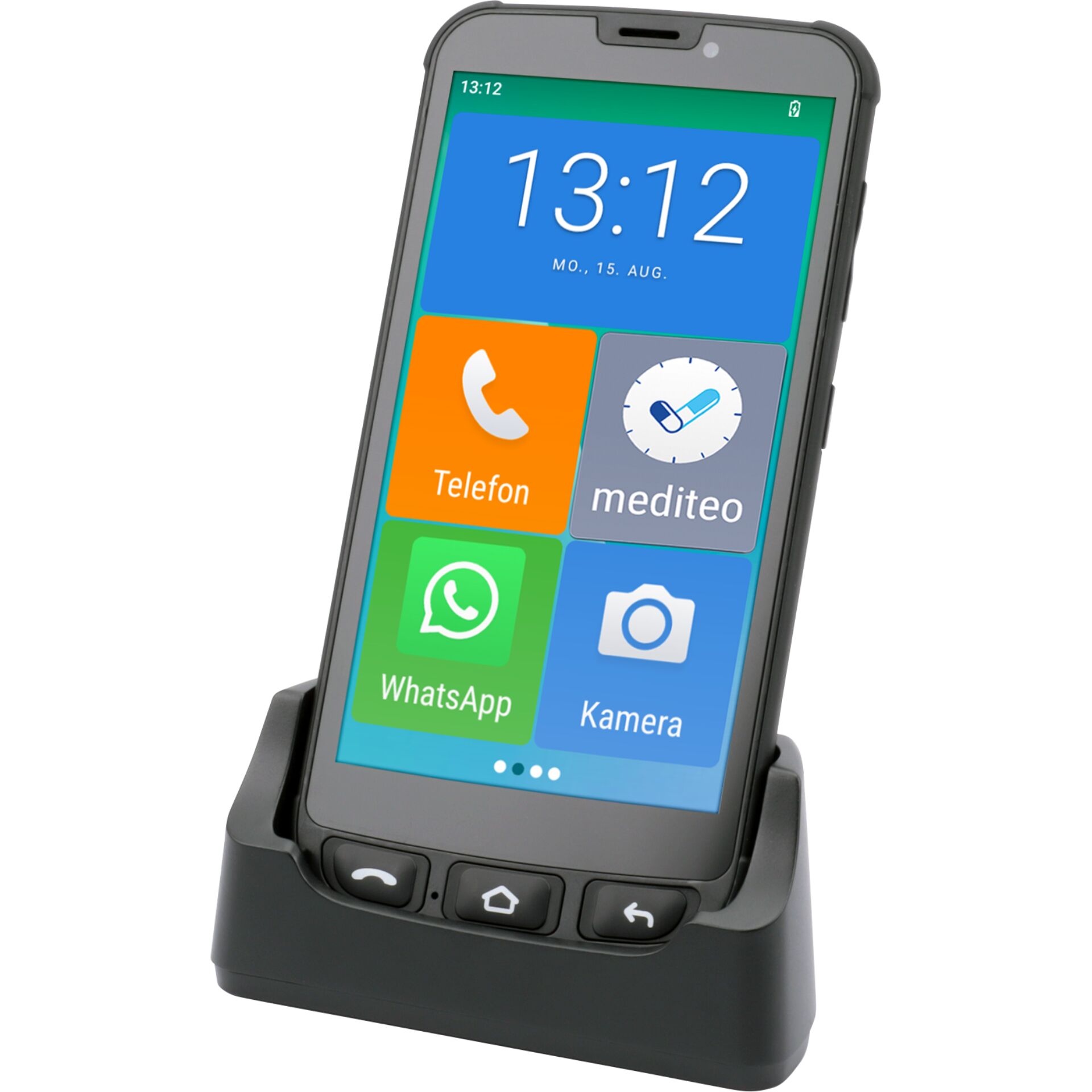 Smartphone, Touchscreen, Docking station, Android-like UI, Handy mit Ladestation