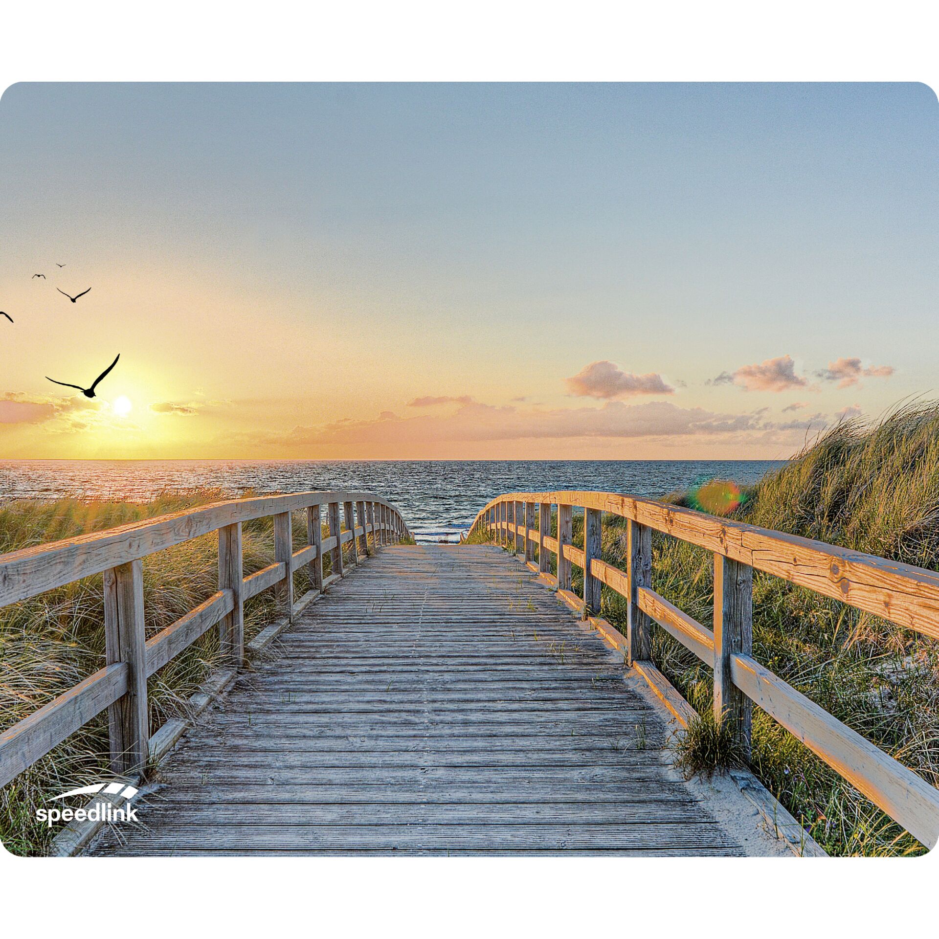 boardwalk, Sonnenuntergang, Strand, Meer, Dünen