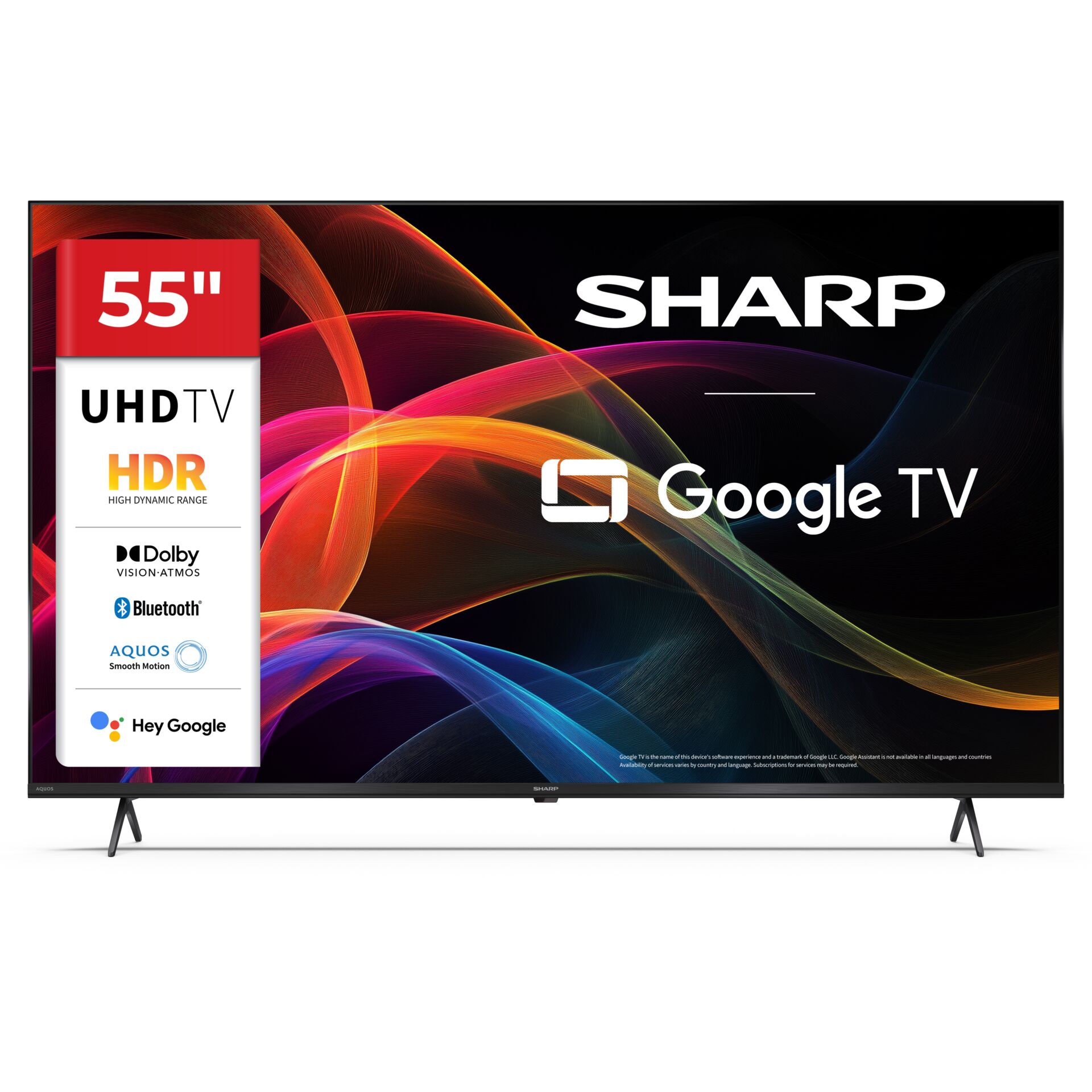 55-Zoll, UHD-Fernseher, HDR, Bluetooth, Google TV