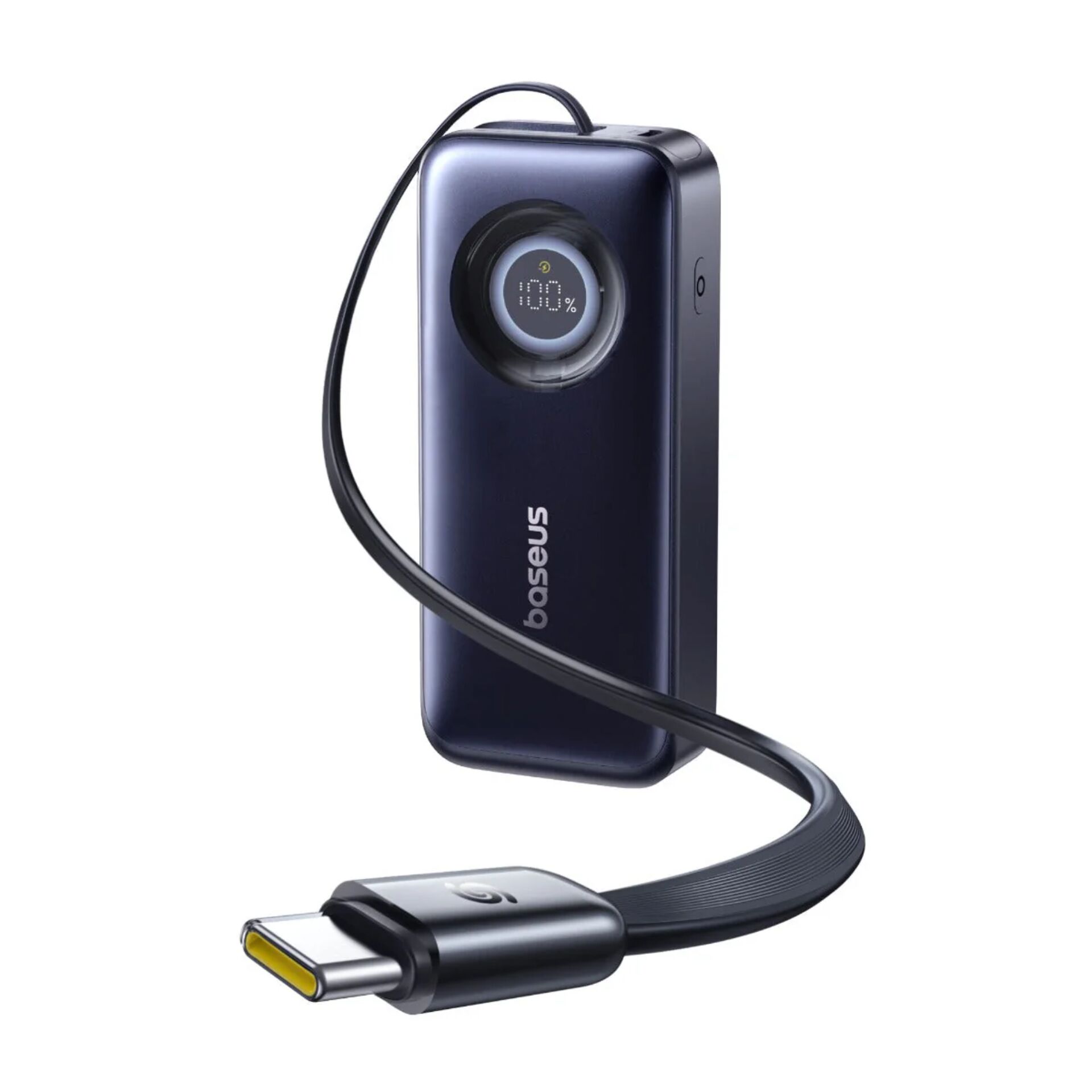 E-Bike-Ladegerät, USB-C Adapter, digitales Display, blaues Gerät, Baseus Marke