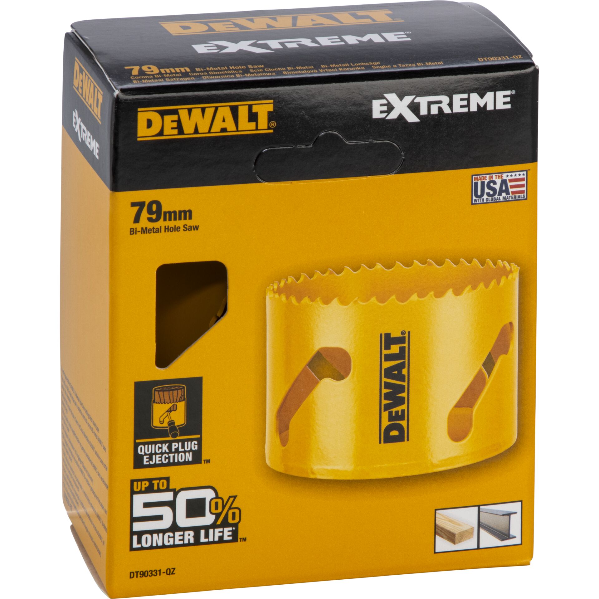 Bi-Metal Lochsaw, 79mm, Extreme, DeWalt, Lochsager