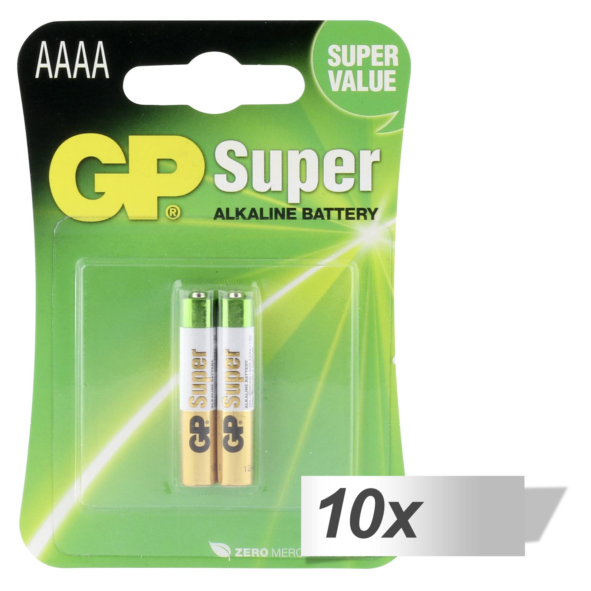10x2 GP Super Alkaline AAAA  Batterien