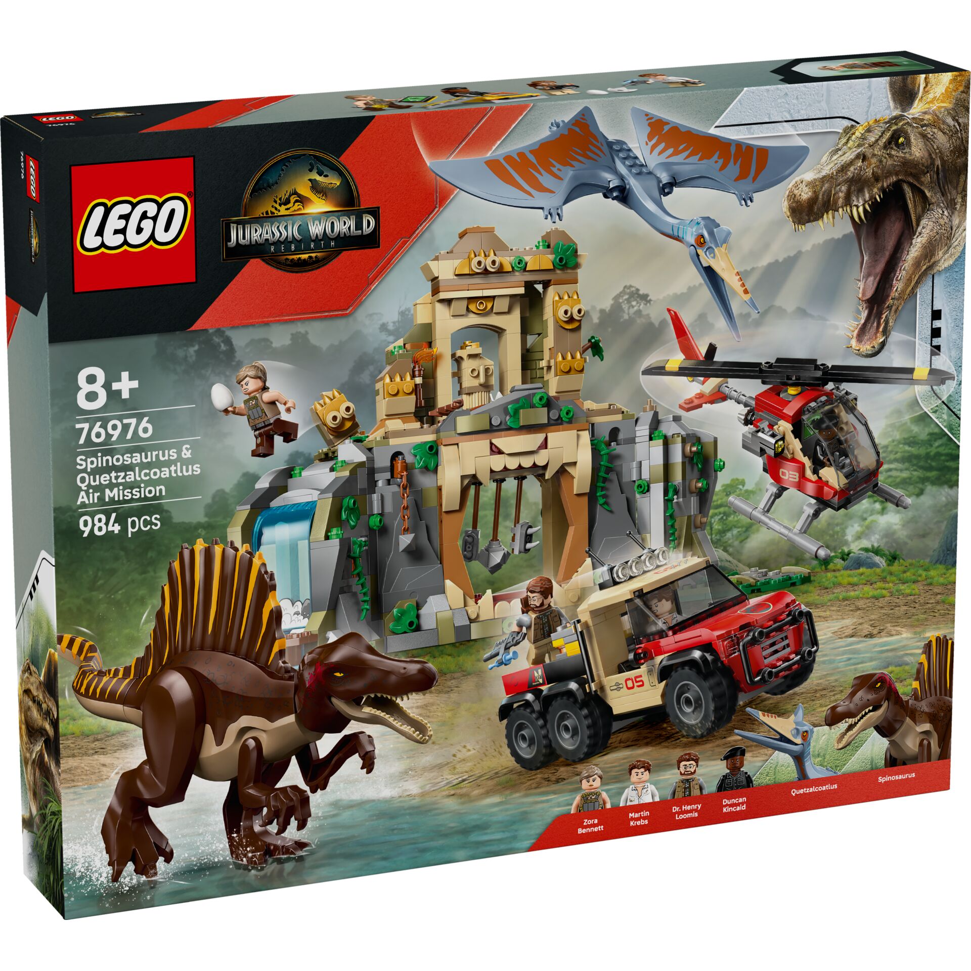 Lego Set, Jurassic World, Spinosaurus, Quetzalcoatlus, Luftmission