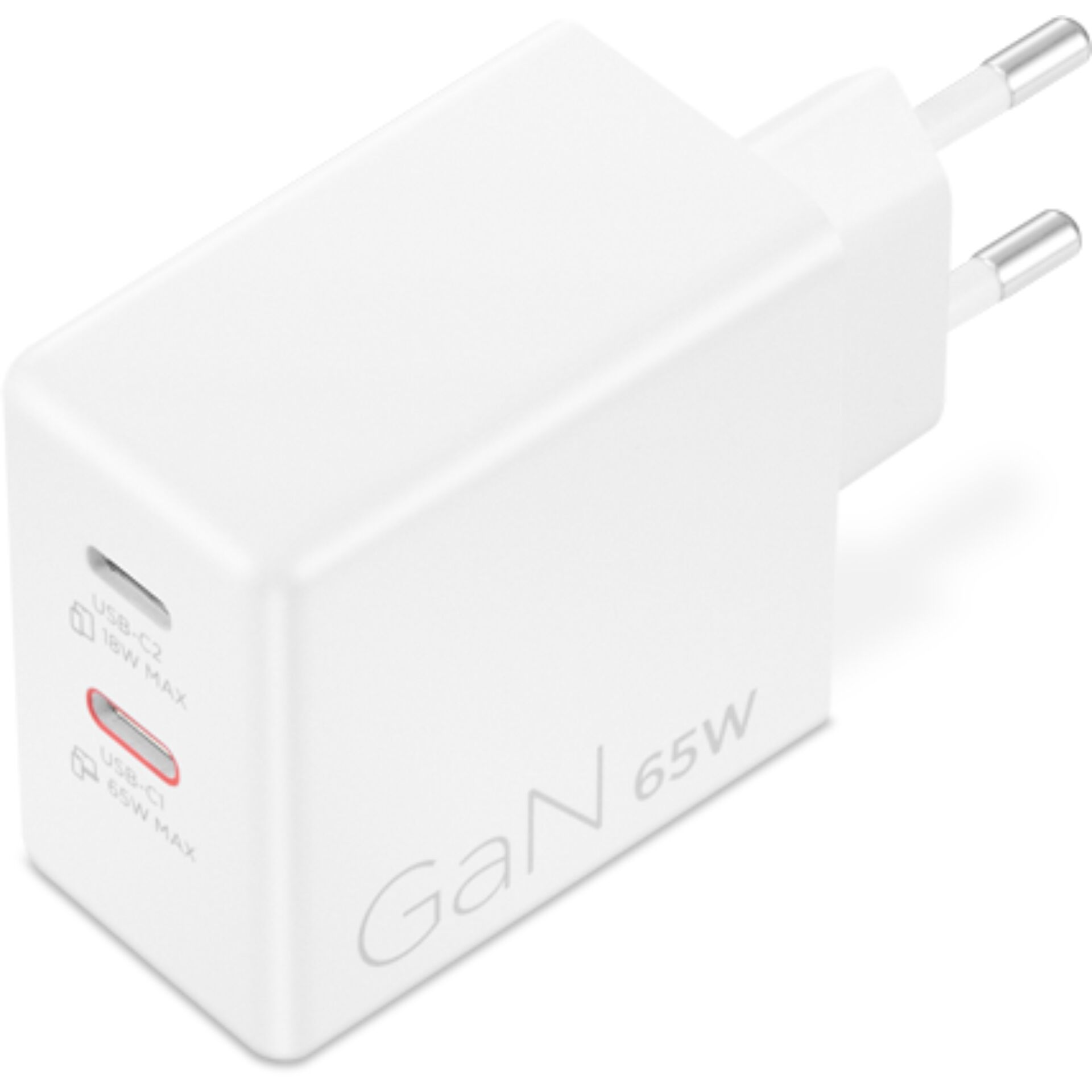 USB-C Ladeadapter, USB Port, weiß, Reiseladegerät, 65W
