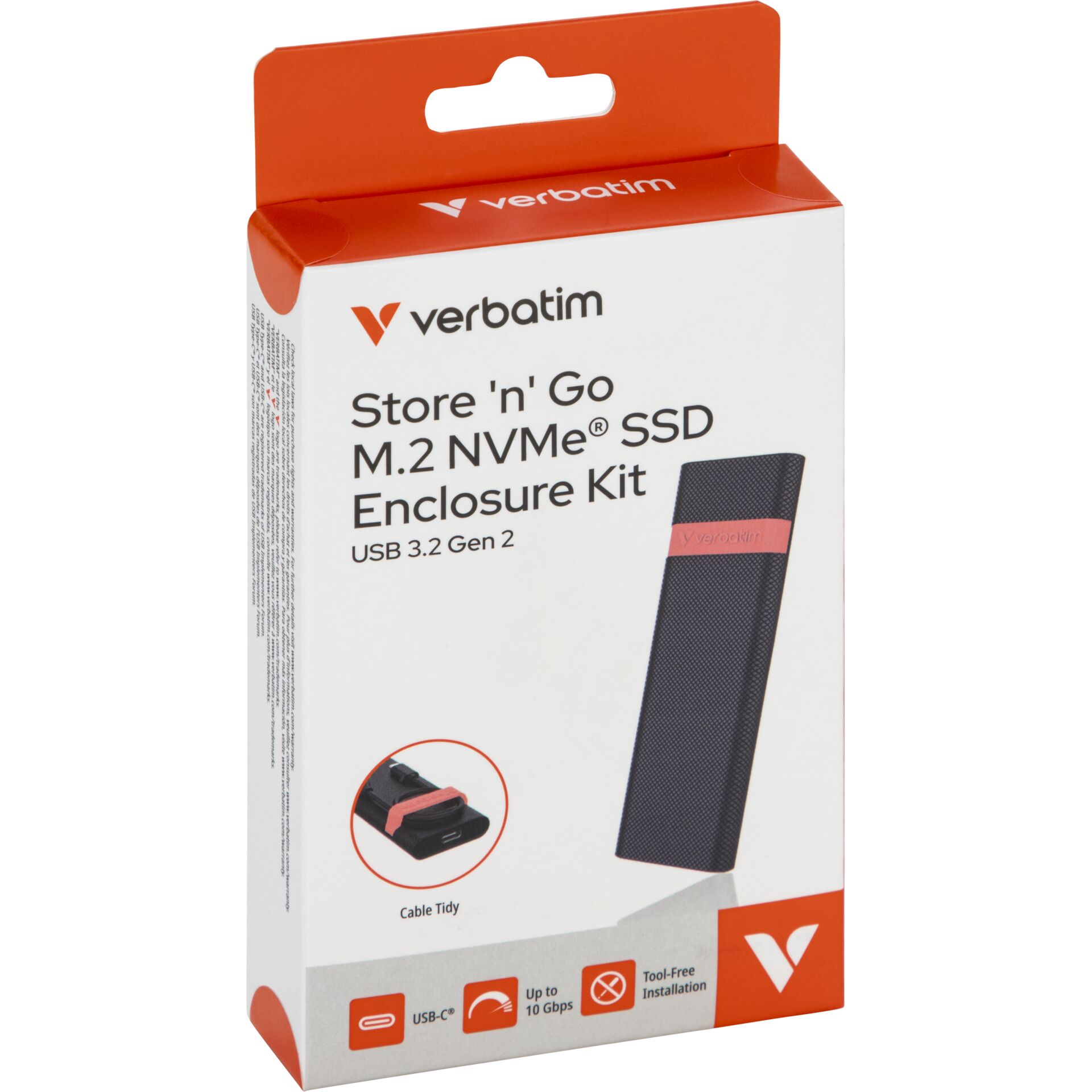 NVMe SSD, Gehäusekit, M.2, USB 3.2 Gen 2, Kabelordnung