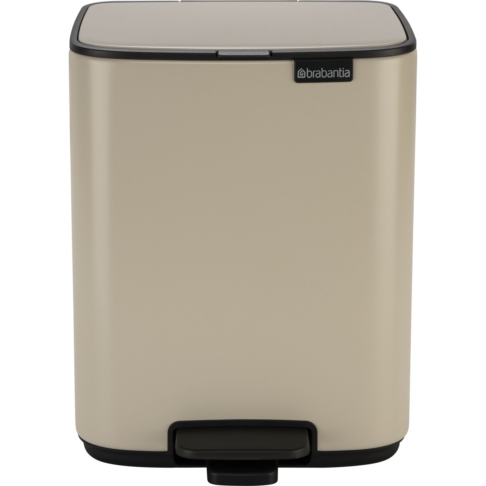 abfalleimer, mülleimer, küchenabfall, pedalabfalleimer, beige