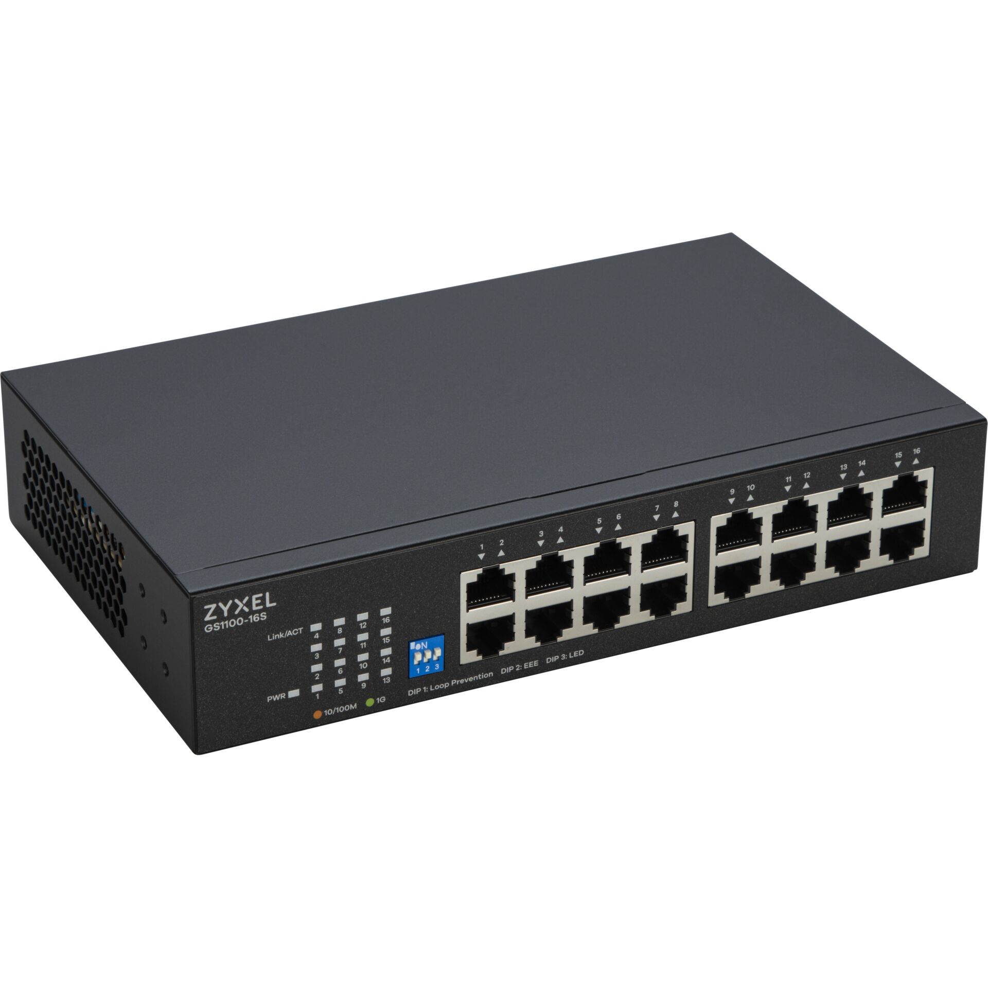 Switch, Netzwerk, PoE, Gastruz, GS1100-16S