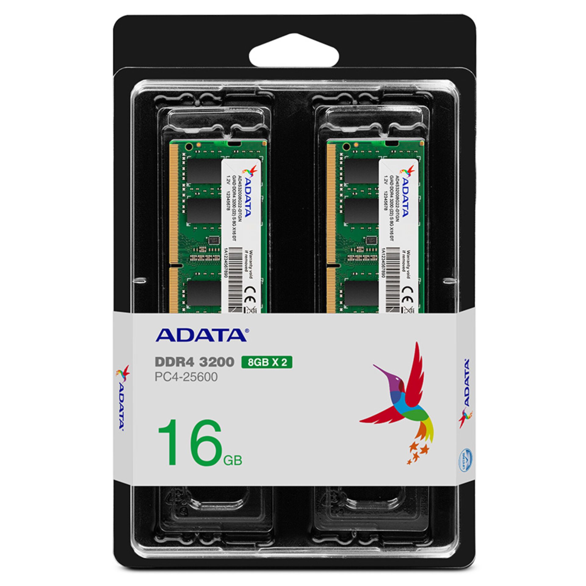RAM, DDR4, 16GB, PC4-25600, 2x8GB