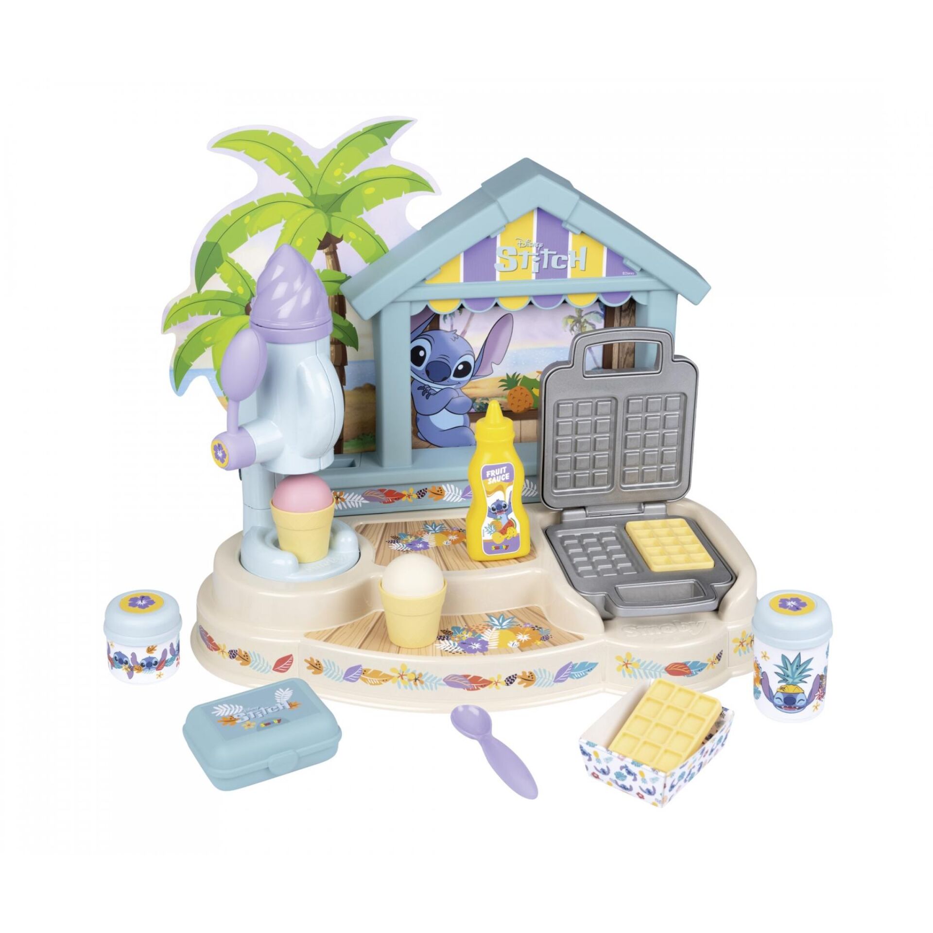 Plüschfigur, Frisör-/Kiosk-Spielset, Küche, Schnellgrill, Stitch