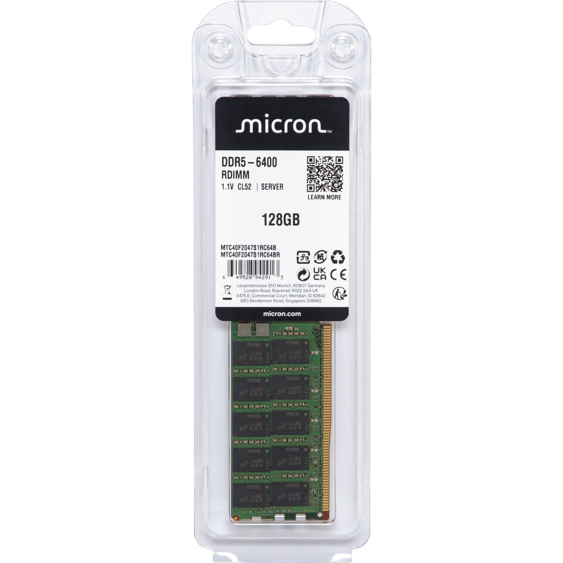 DDR5, RAM, 128GB, Micron, DIMM