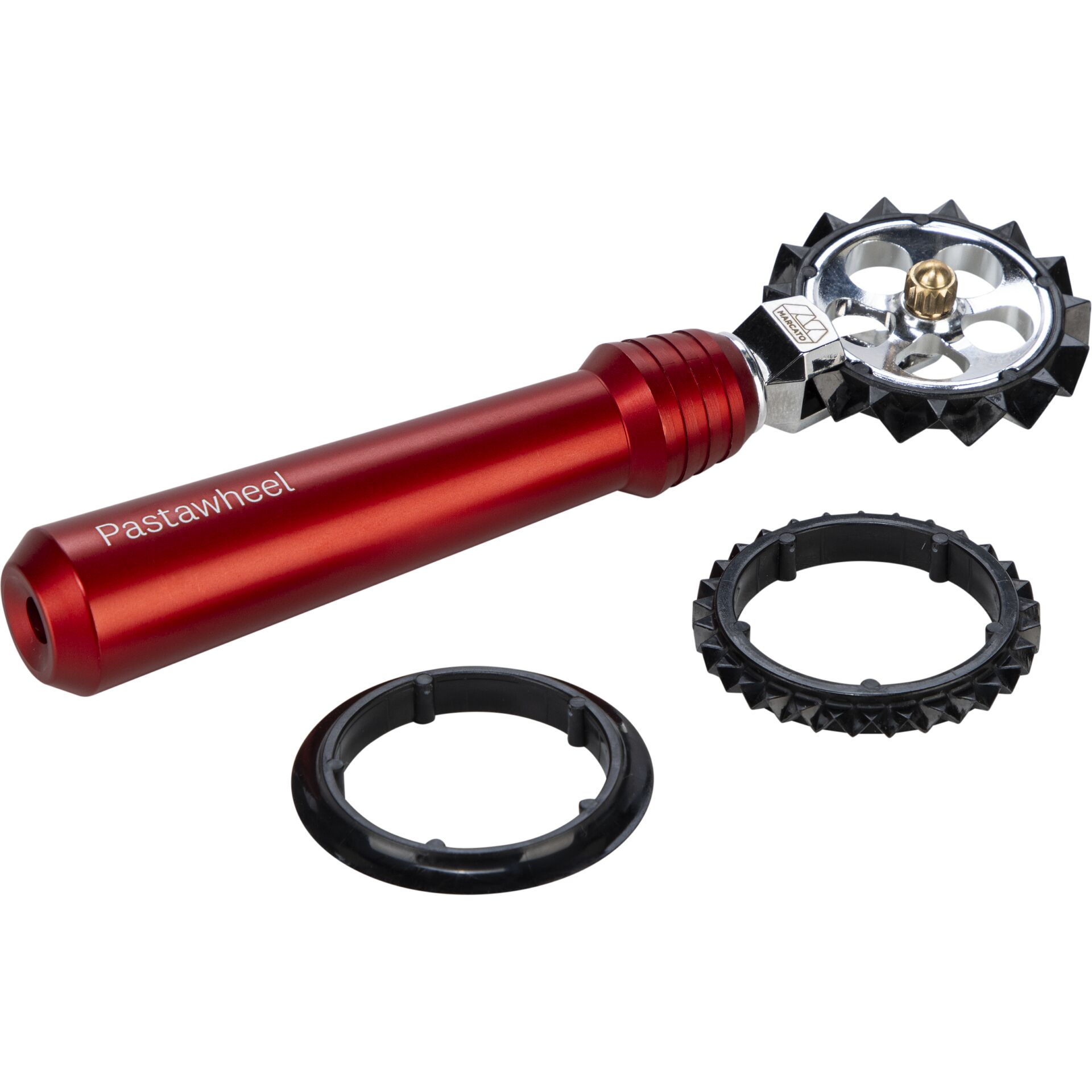 Pastawheel, Gabel, Kettenrad, Aluminium, Rot