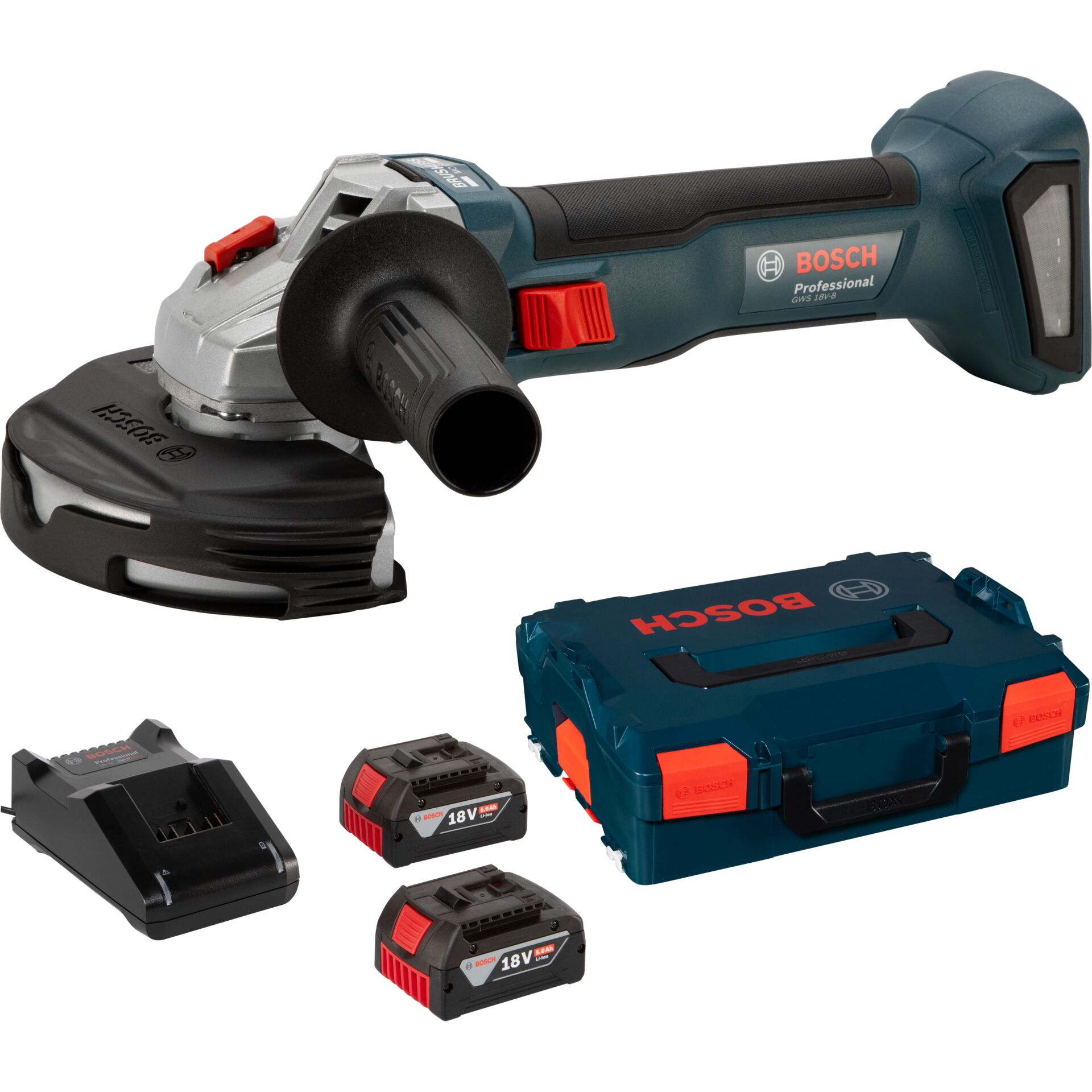 Akku-Winkelschleifer, Bosch Professional, 18V, Schleifer, Zubehör-Set