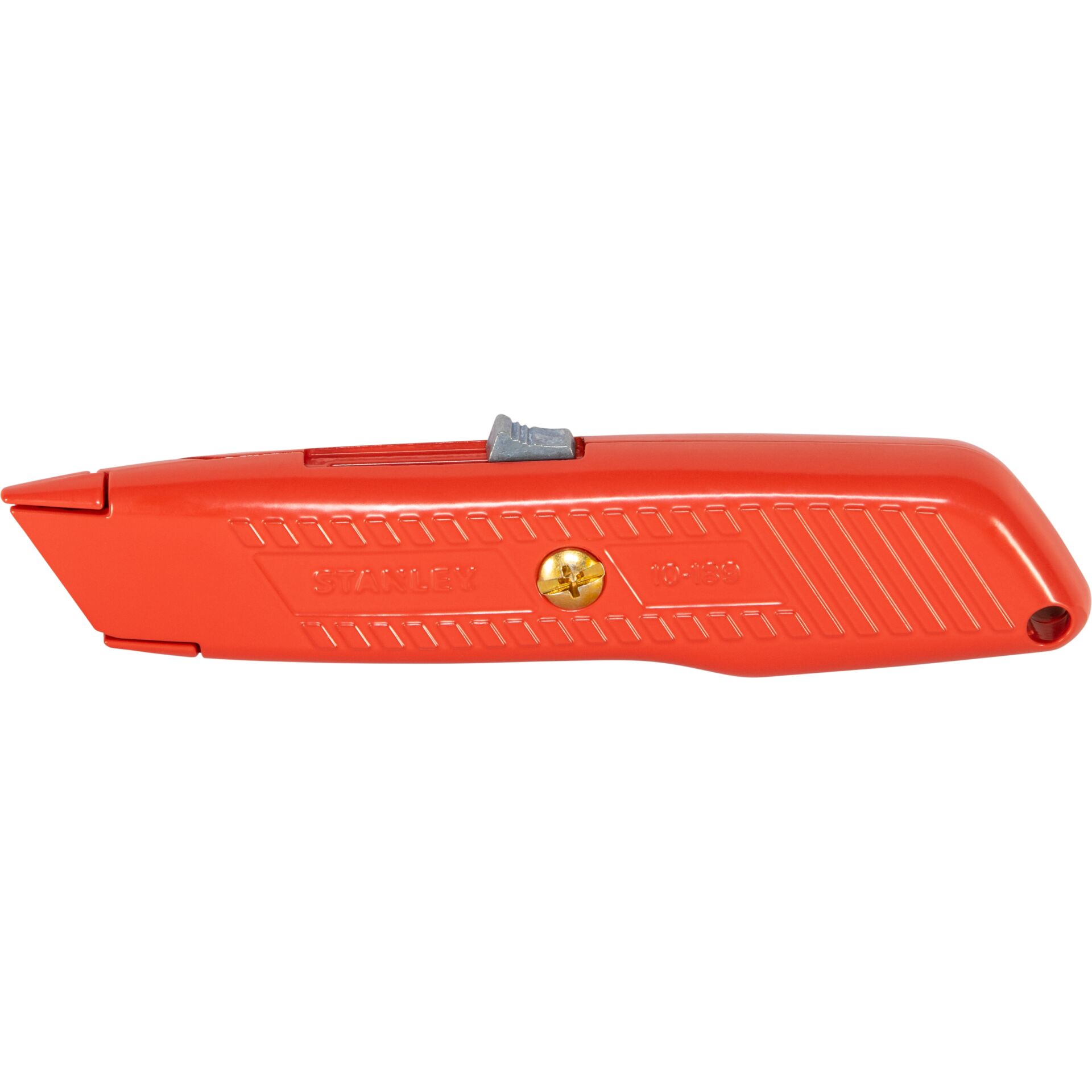 Stanley-Messer, Universalmesser, roter Griff, ausziehbare Klinge, Kartonschneider, Lackierung, Werkzeug, Messer, Orange, Griff