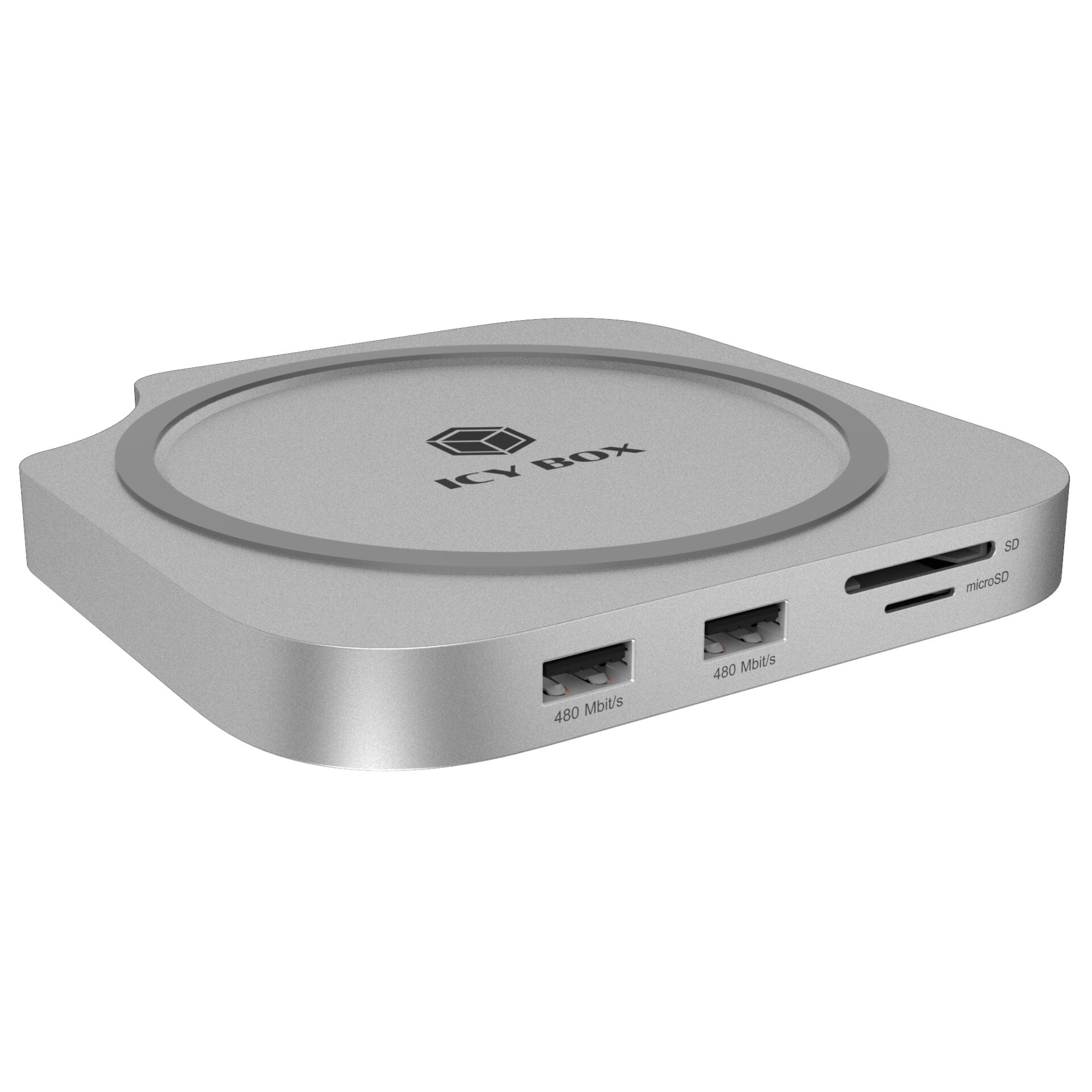 USB-C, IC BOX, USB 3.0, SD-Kartensteckplatz, 4-Port-Hub