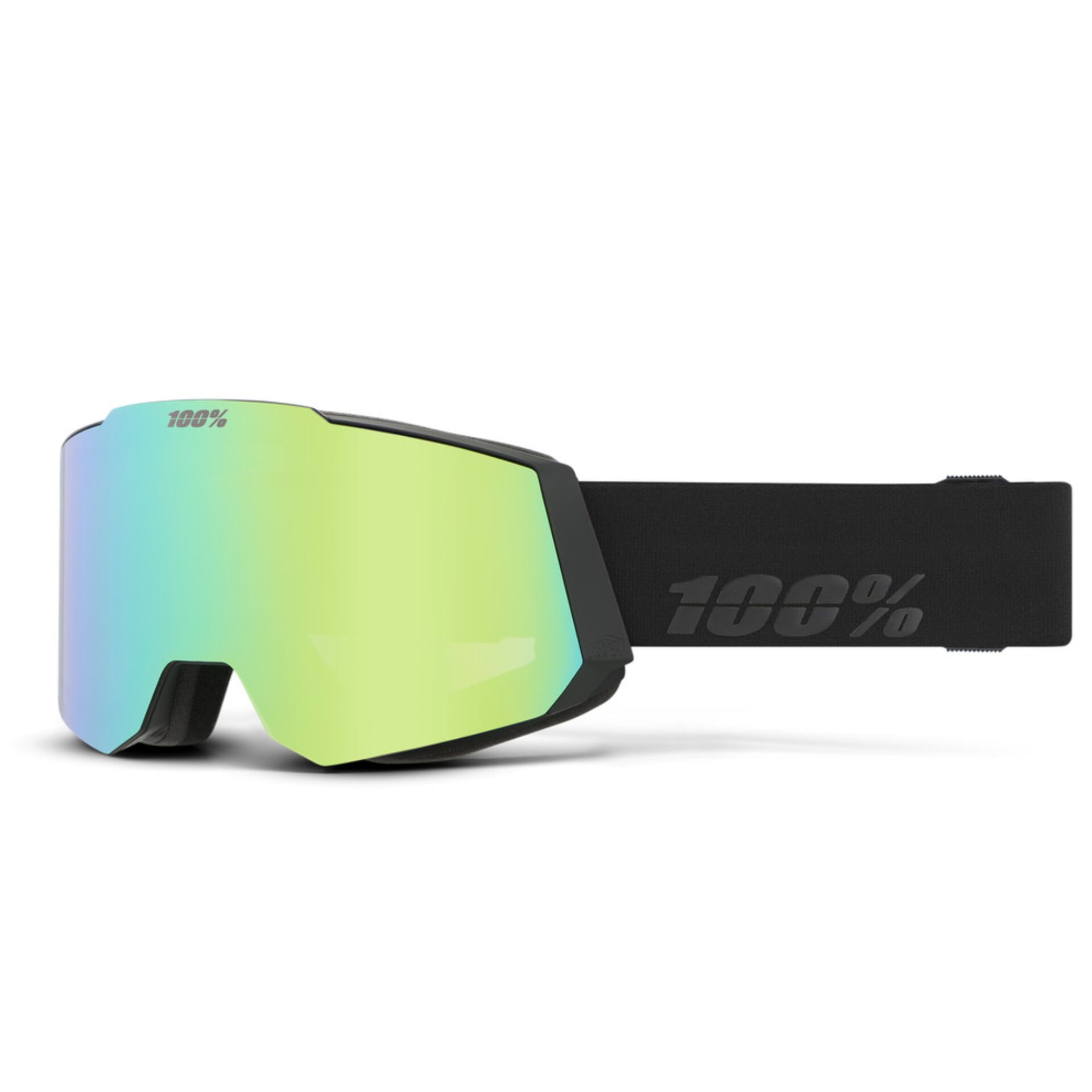 Schutzbrille, Goggles, Spiegelglas, Schwarzband, Rainbow-Linse