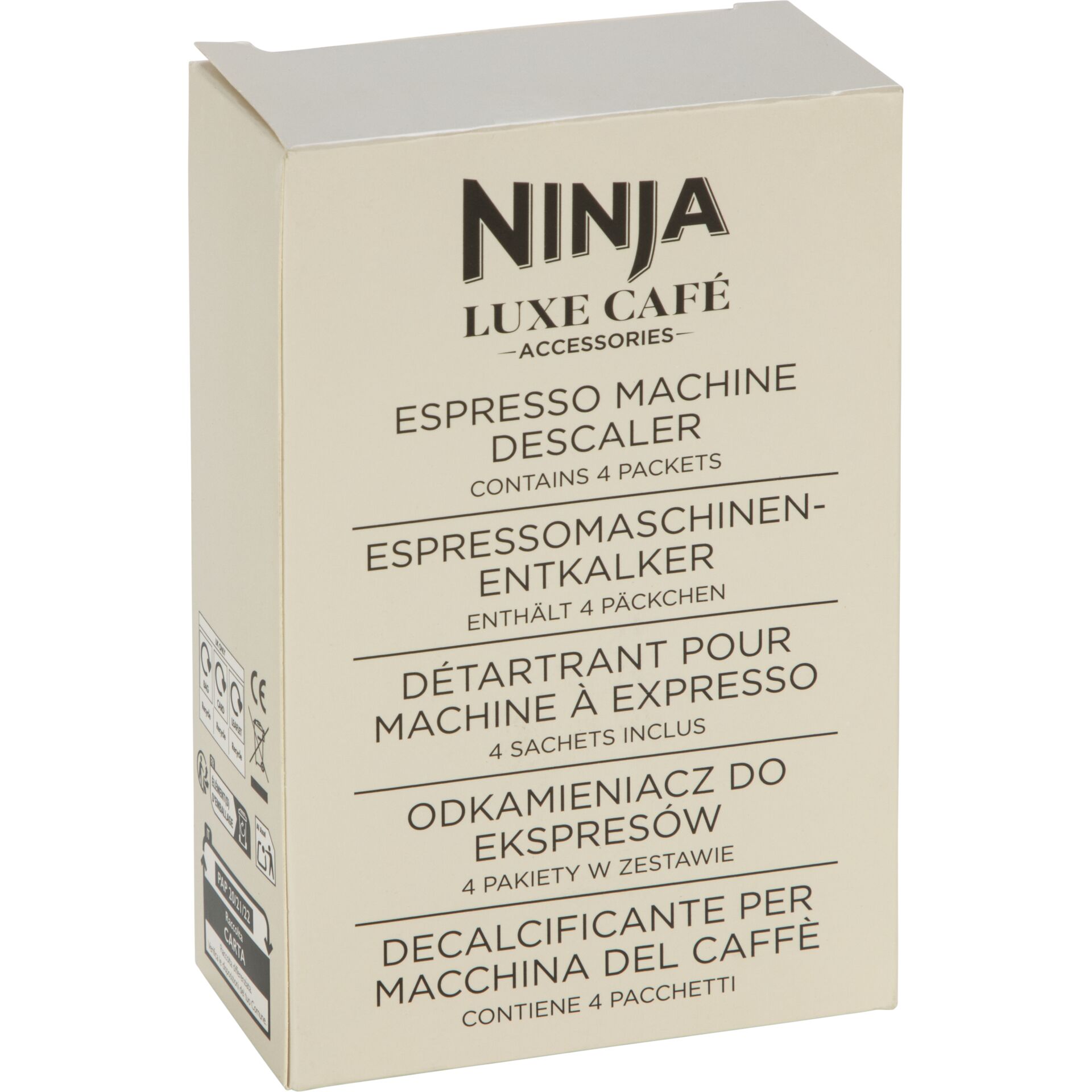 Espresso, Descaler, Pack, Box, Ninja Luxe Cafe Accessories